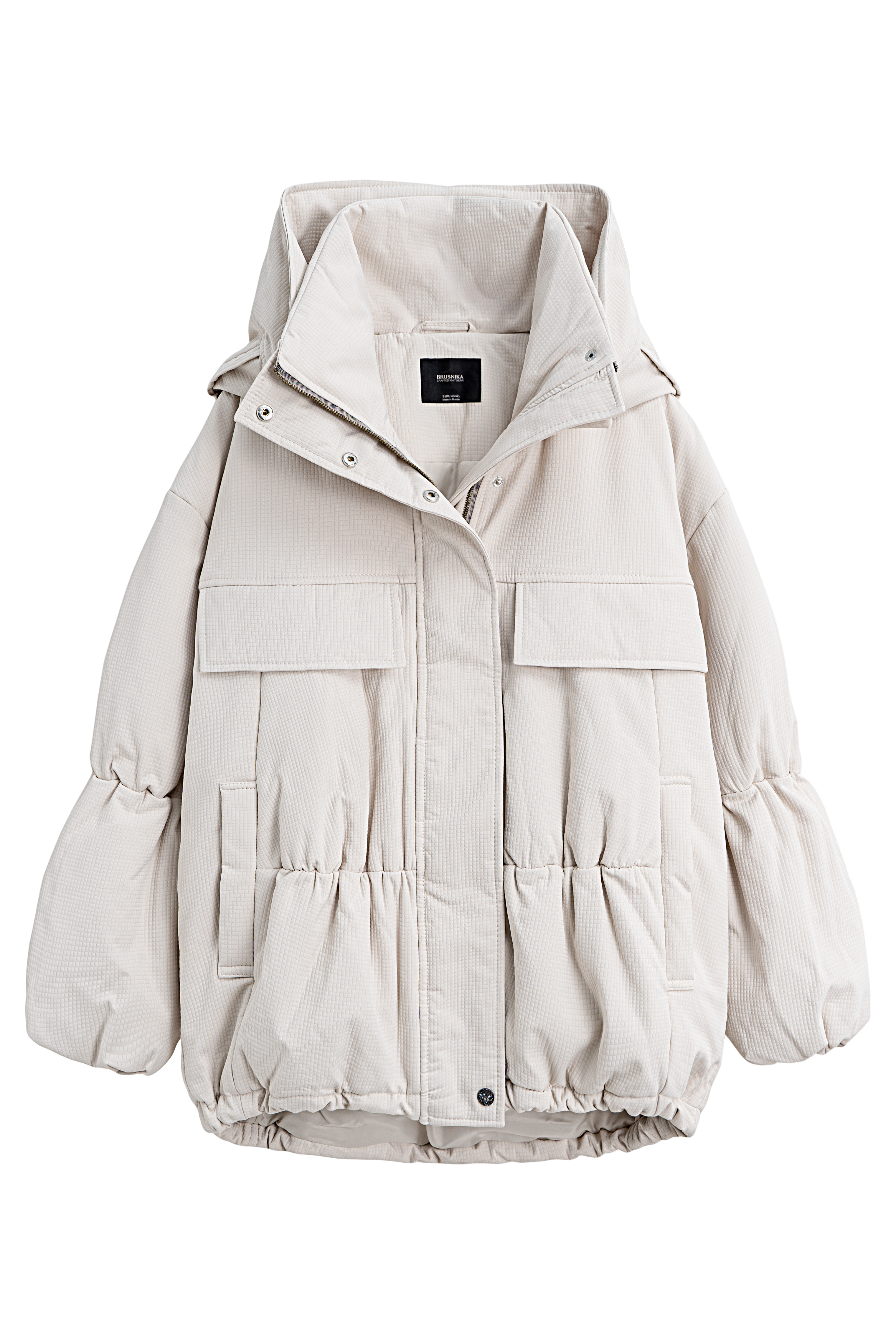 Длинная куртка из текстурной ткани