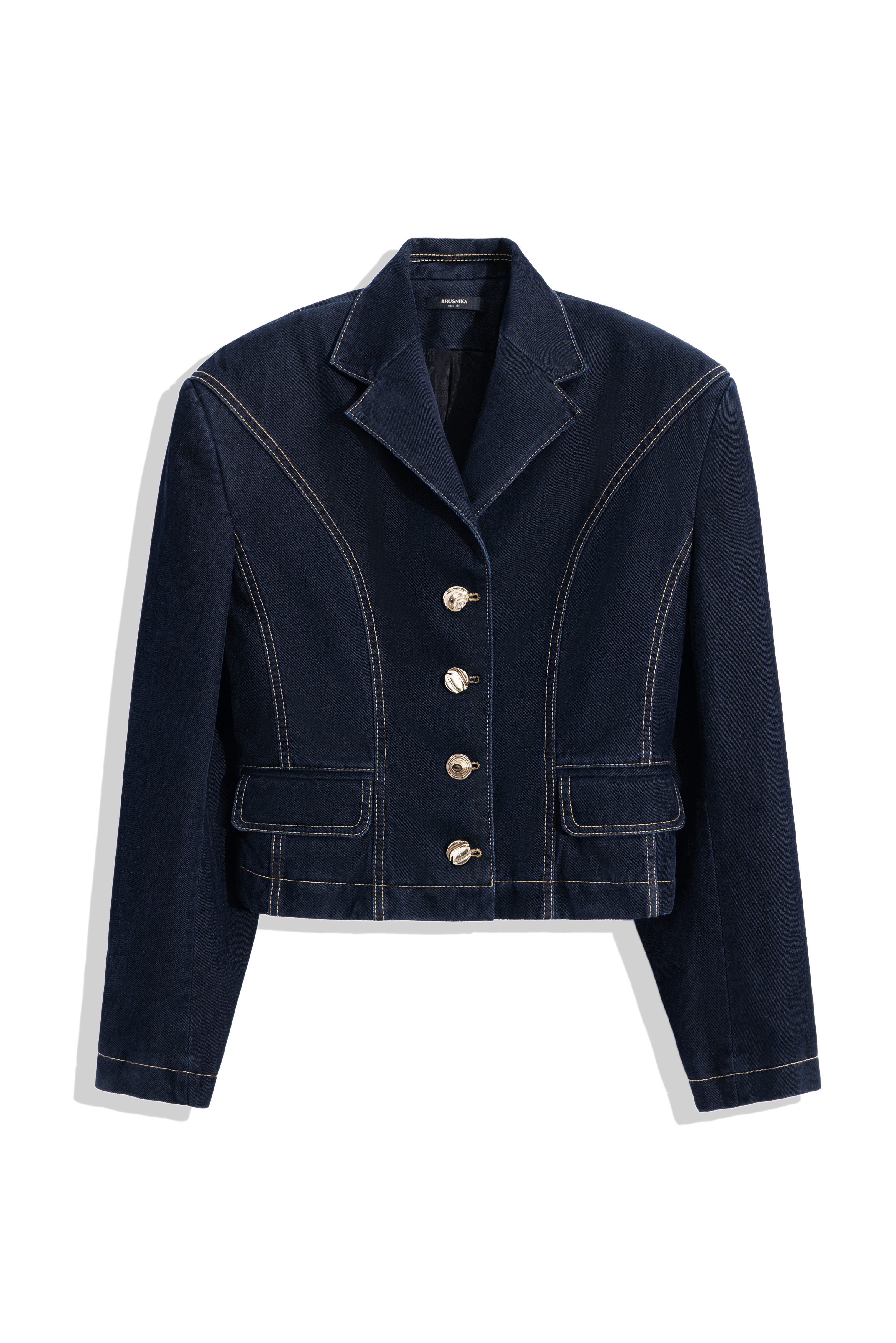 Джинсовый жакет с эффектом бархата