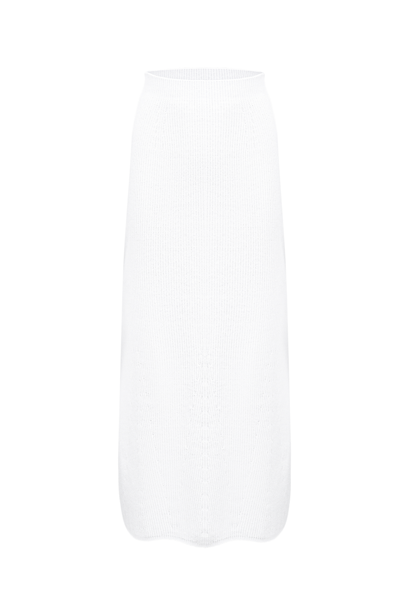 Трикотажная юбка длины макси из хлопка с добавлением вискозы. Модель свободного силуэта с эластичным поясом в рубчик. Дополнить образ можно жилетом в таком же стиле.