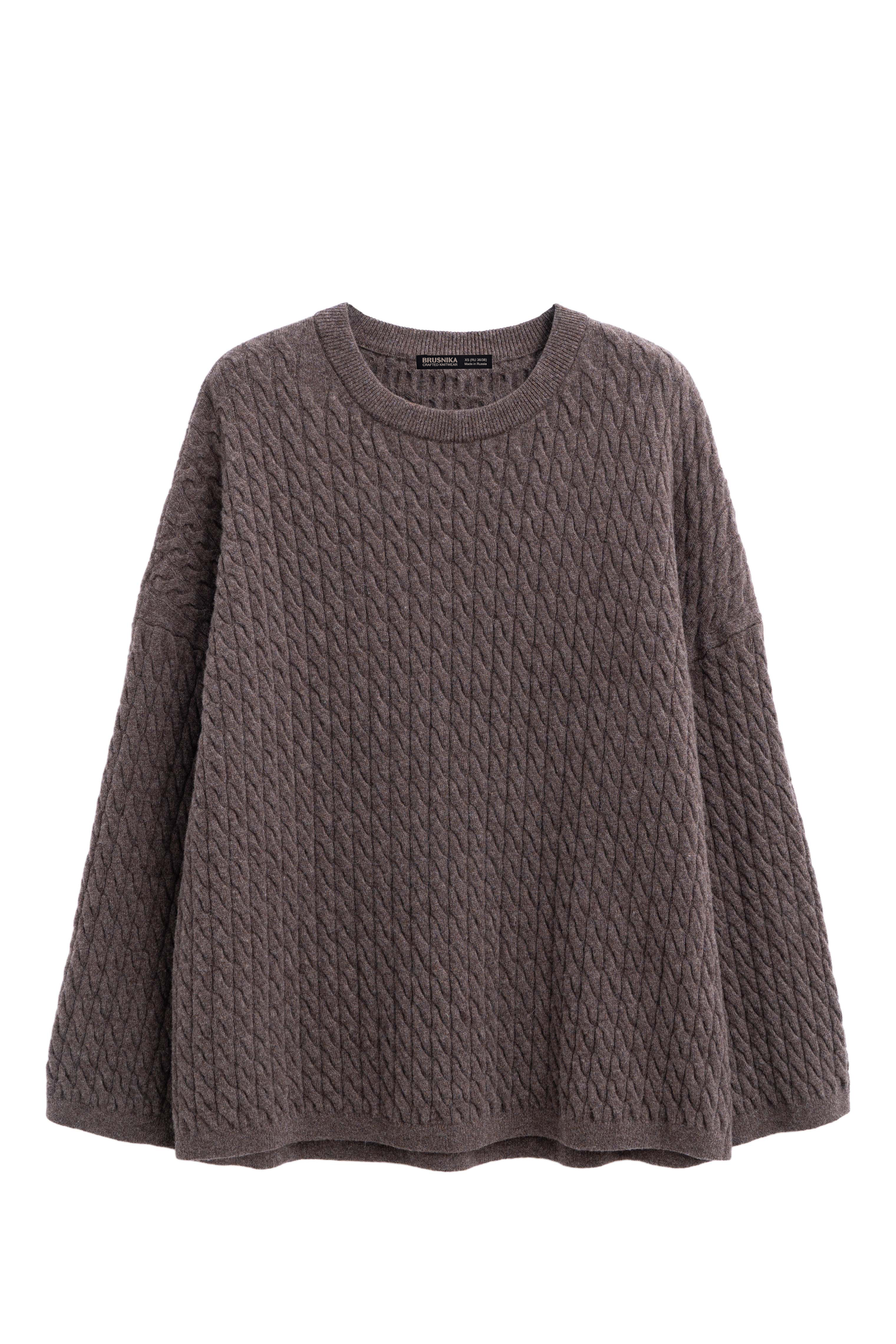 Джемпер с косами из 100% шерсти мериноса экстрафайн