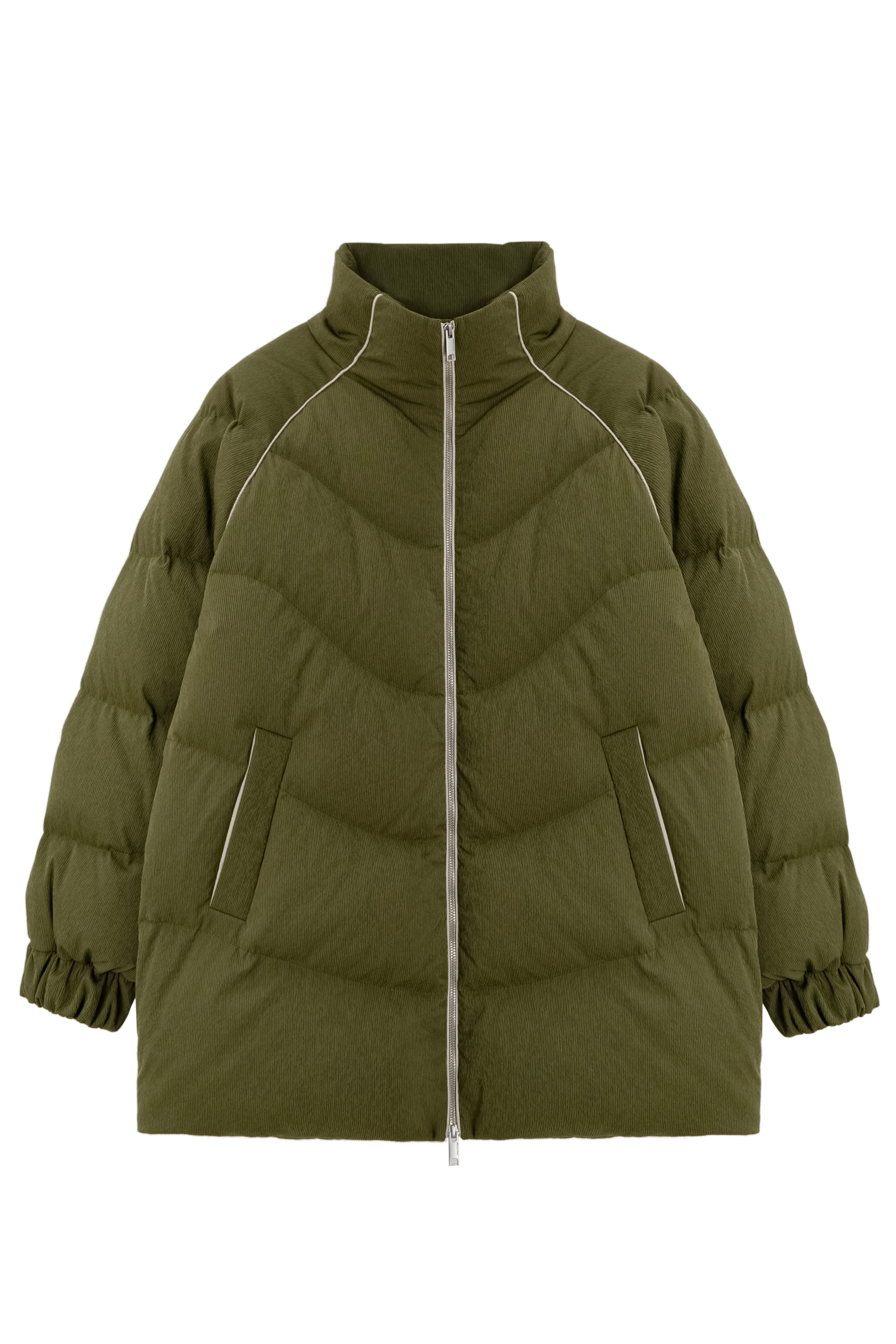 Стеганый пуховик из текстурного нейлона