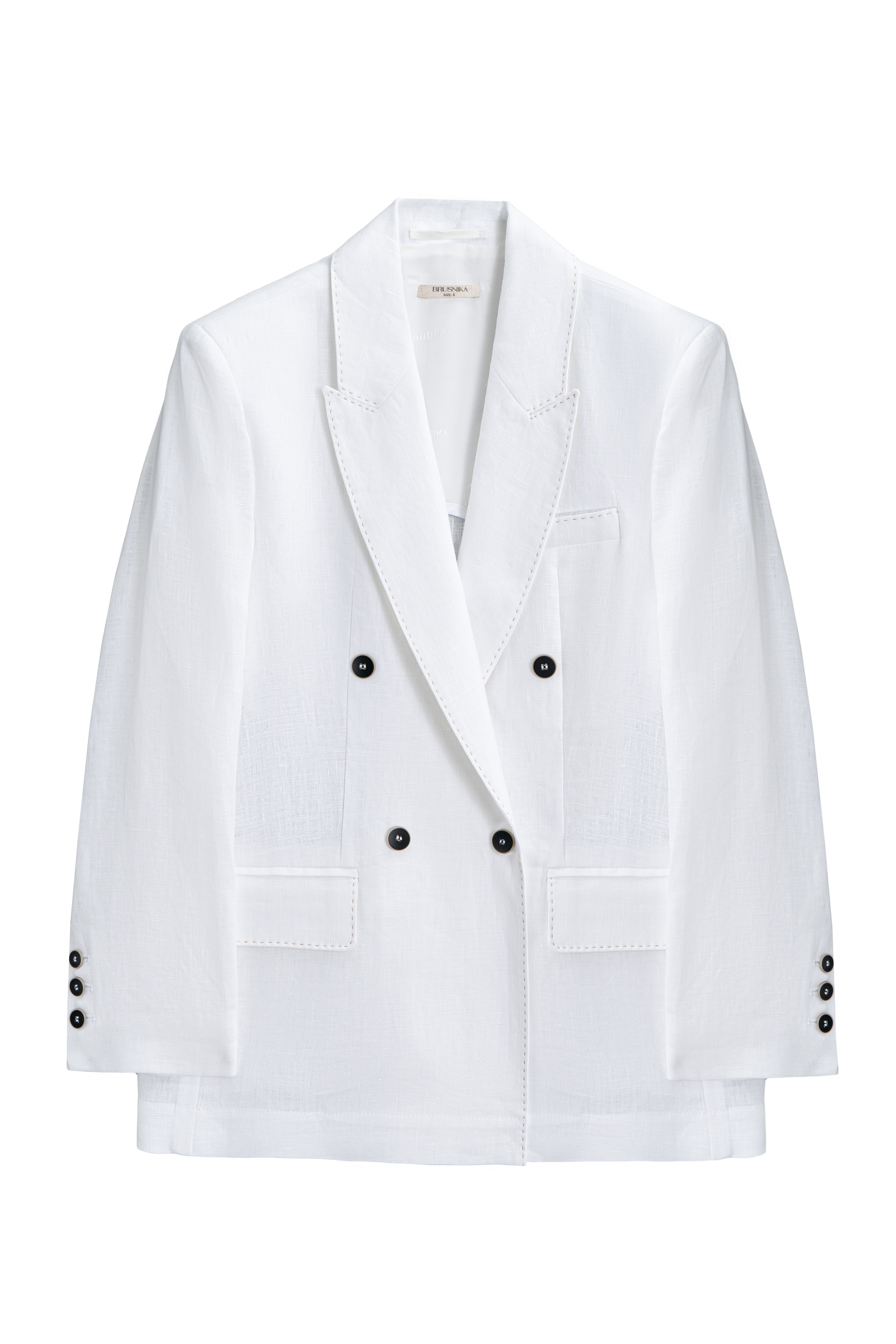 Двубортный жакет из 100% льна