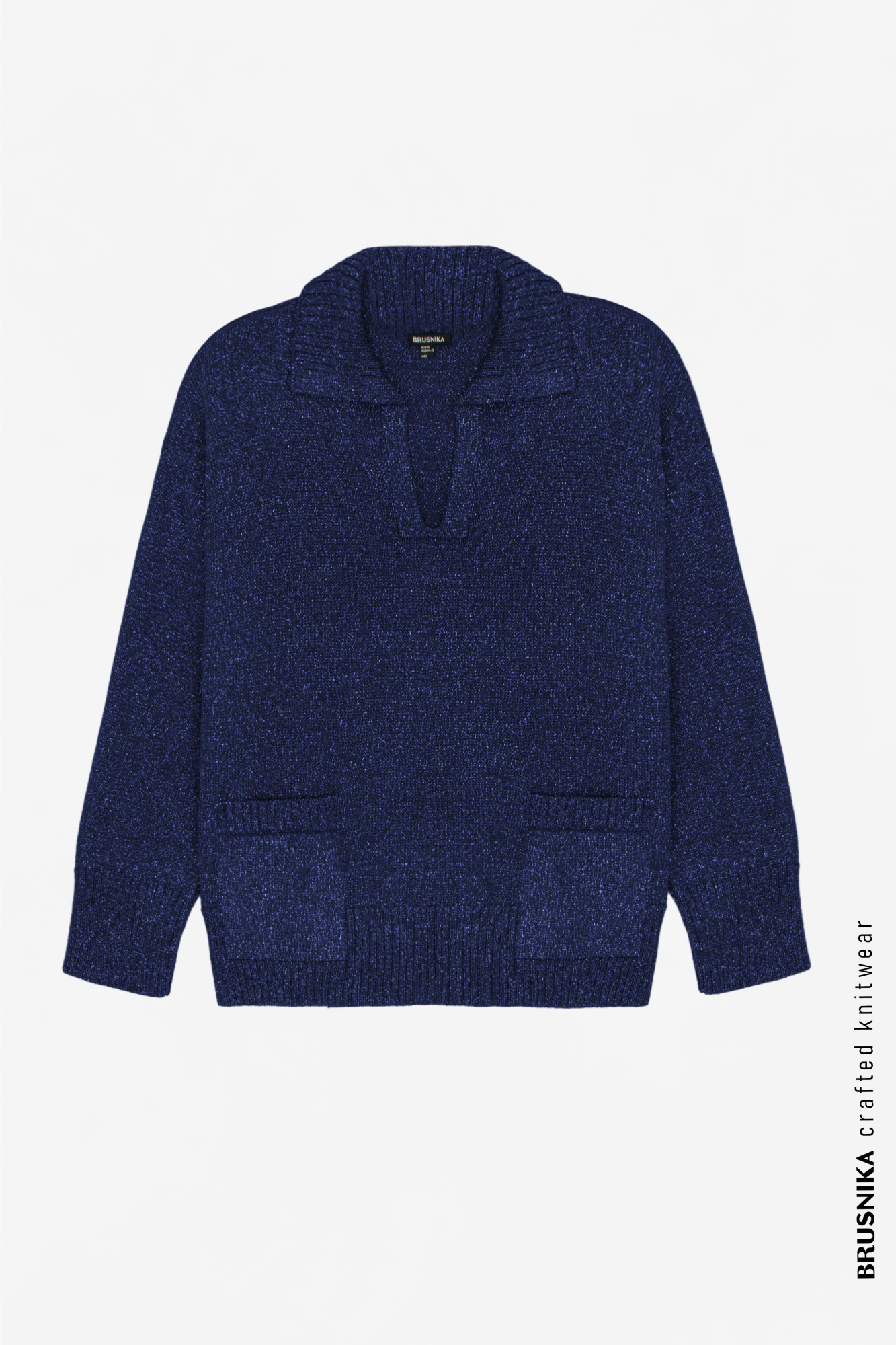 Джемпер из вискозы в V-вырезом и карманами