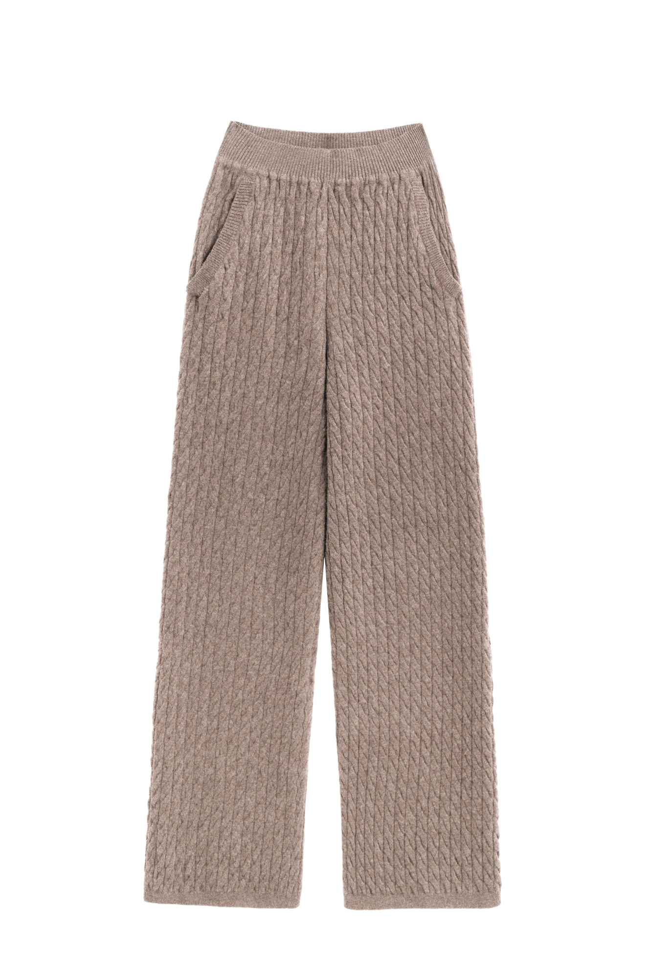Брюки с косами из 100% шерсти мериноса экстрафайн 