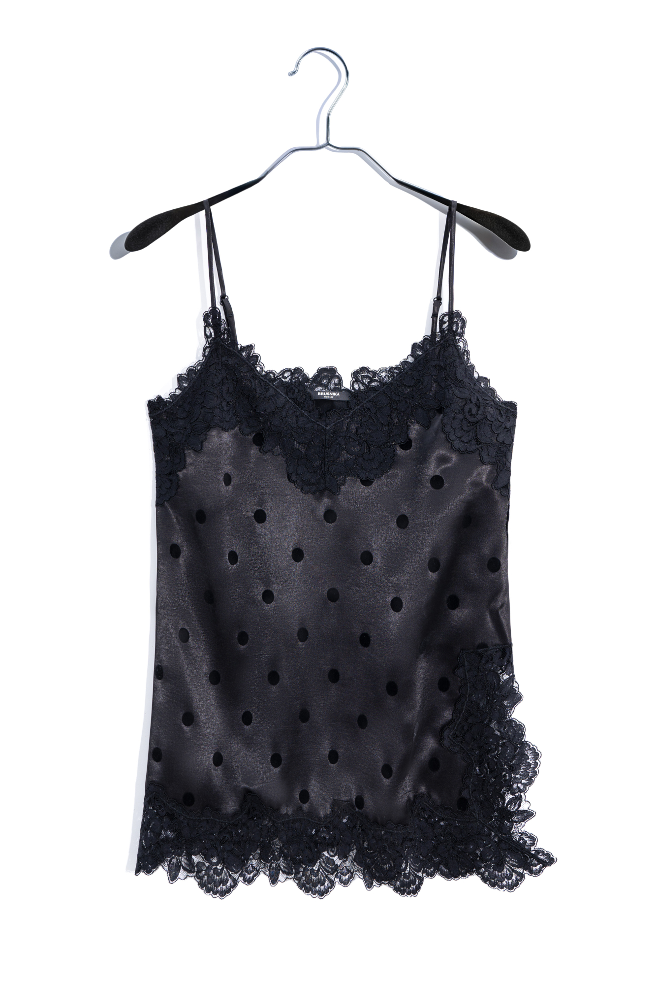 Атласный топ в горох