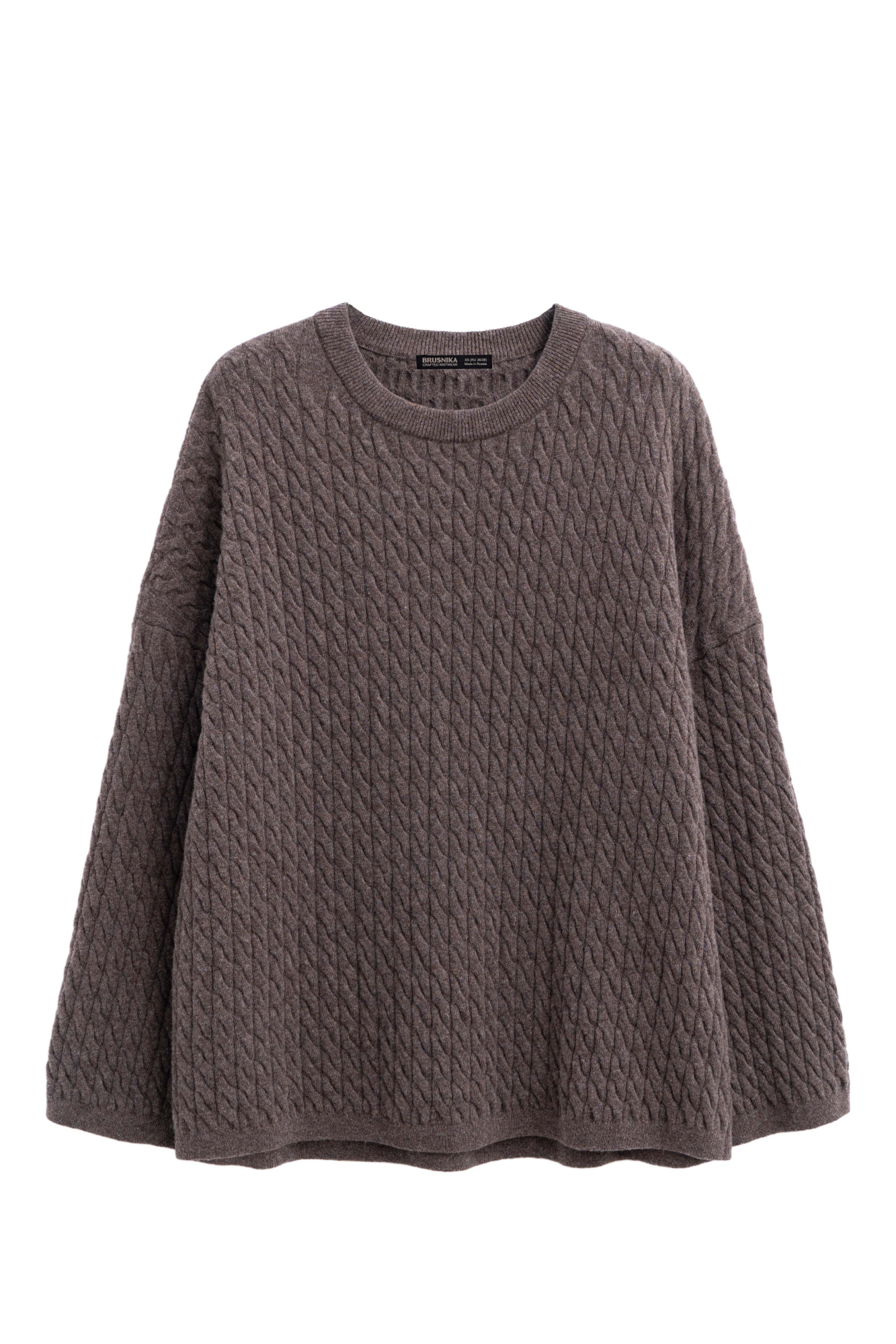 Джемпер с косами из 100% шерсти мериноса экстрафайн