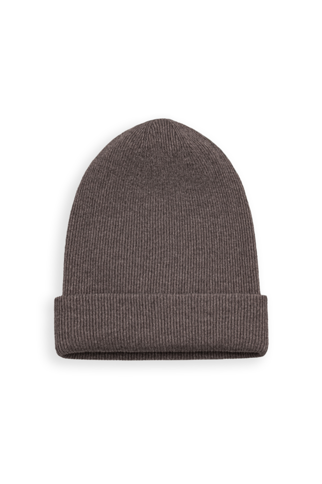 Трикотажная шапка из кашемира и шерсти. Модель с подворотом.