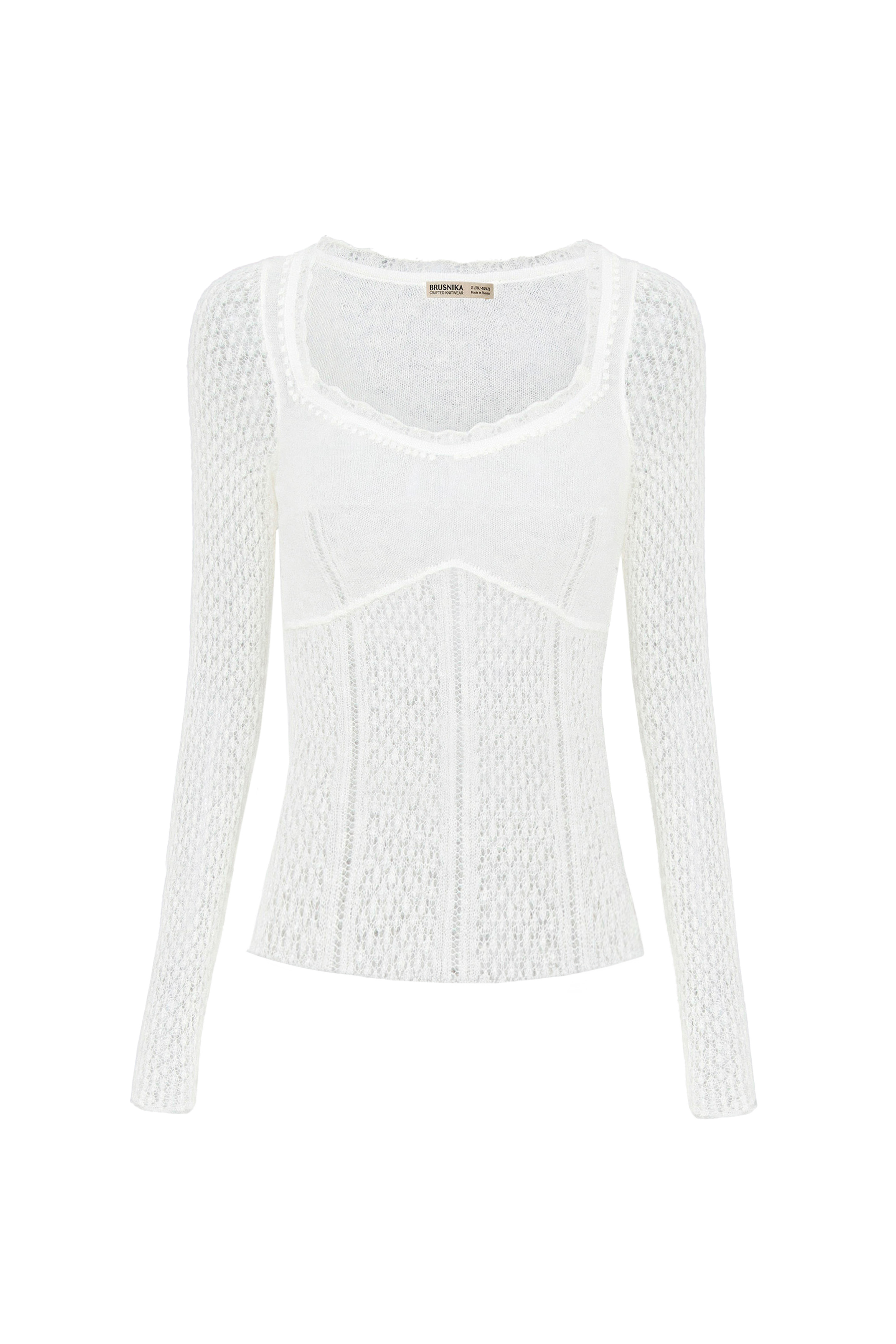 Ажурный джемпер из супер кид мохера и беби альпака