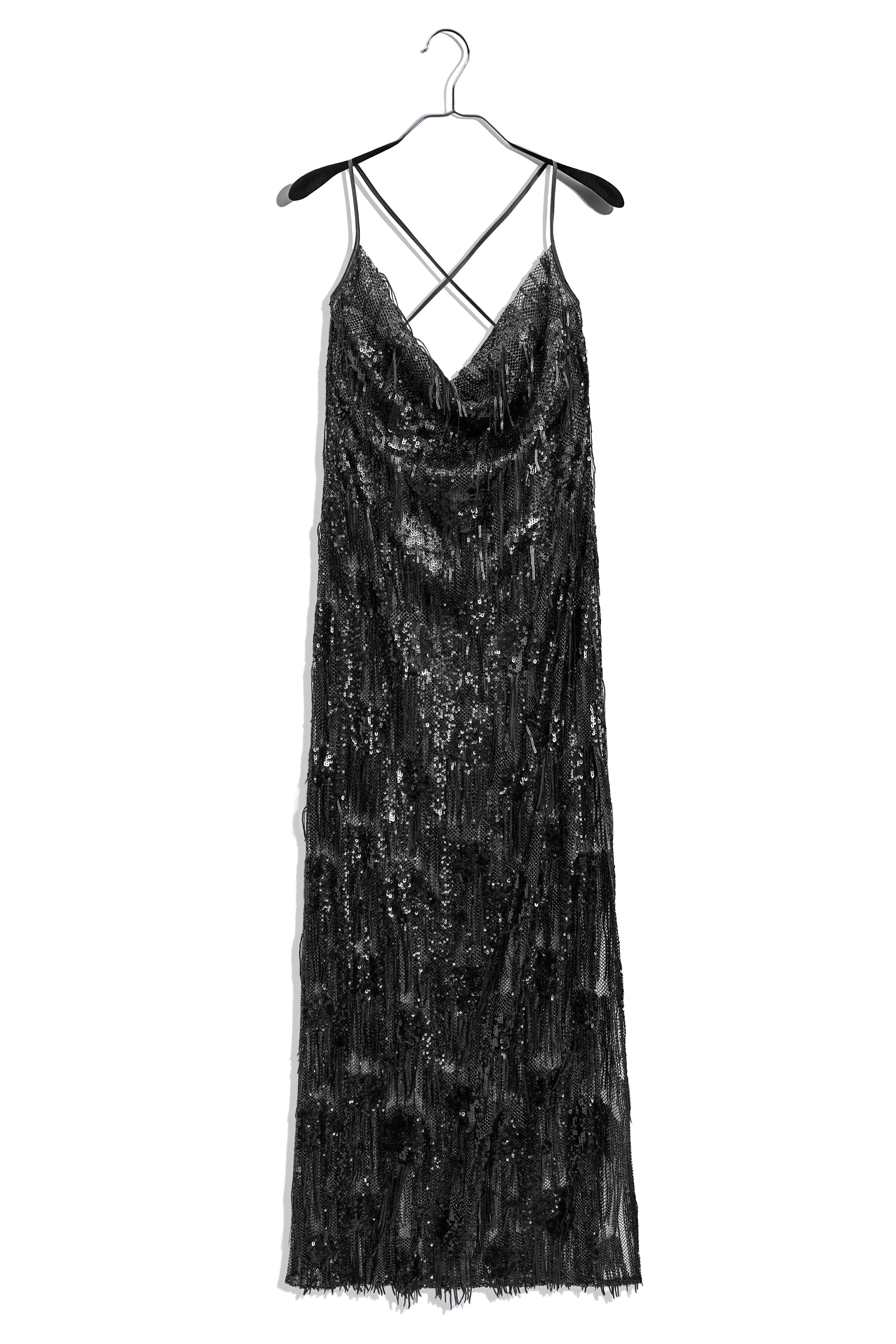 Платье макси с пайетками