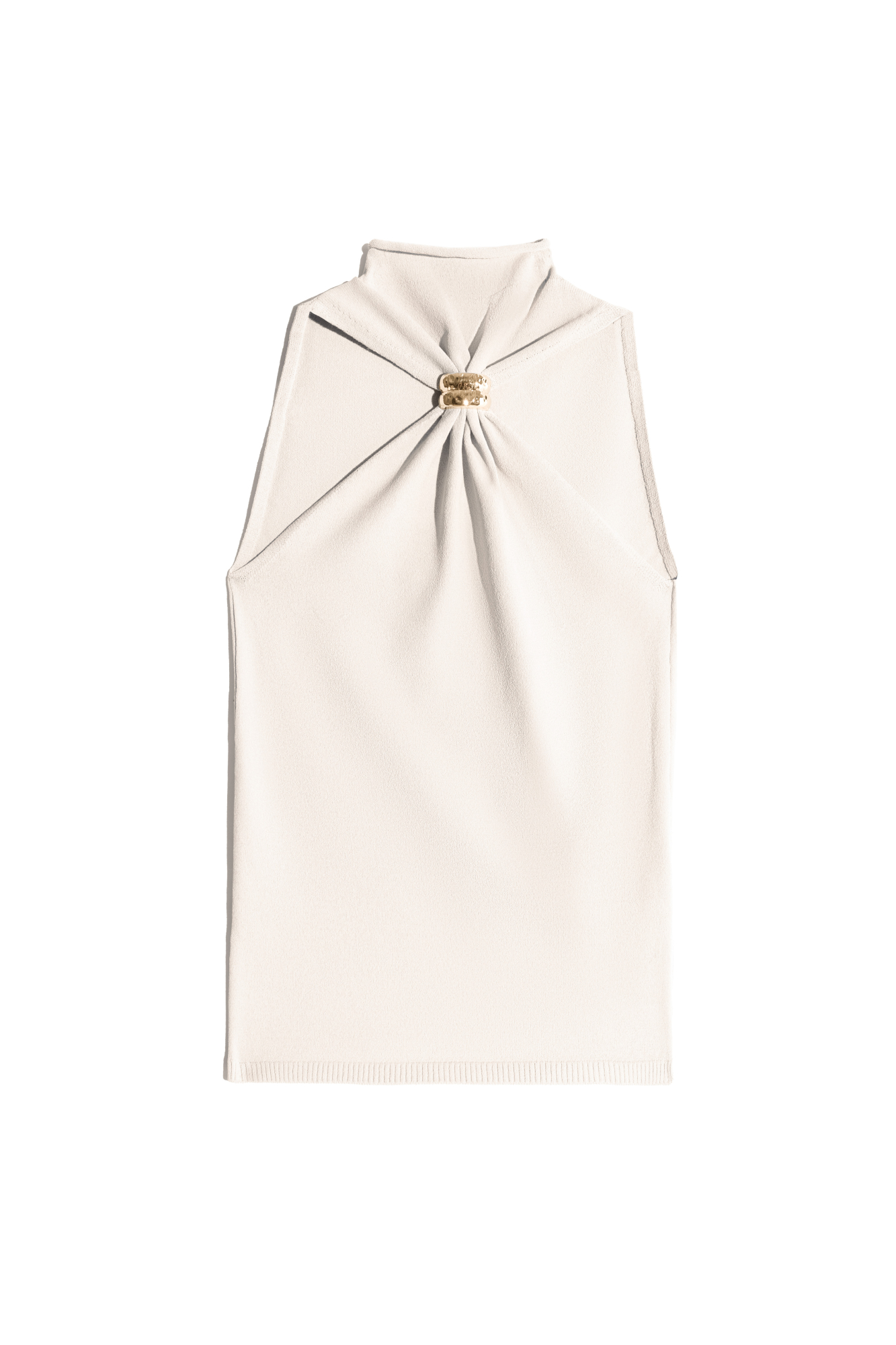 Трикотажный топ с декоративной перемычкой