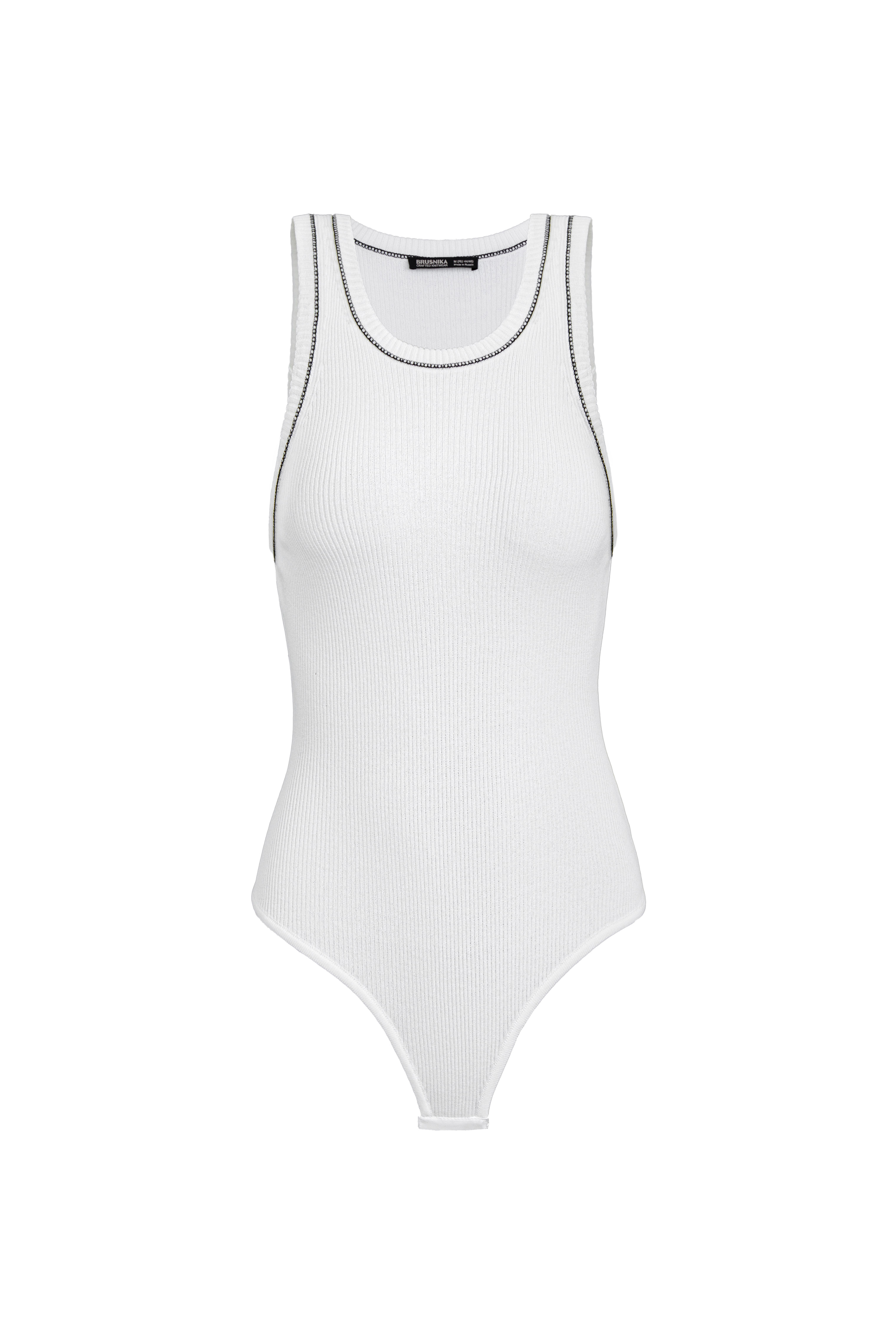 Трикотажное боди в рубчик