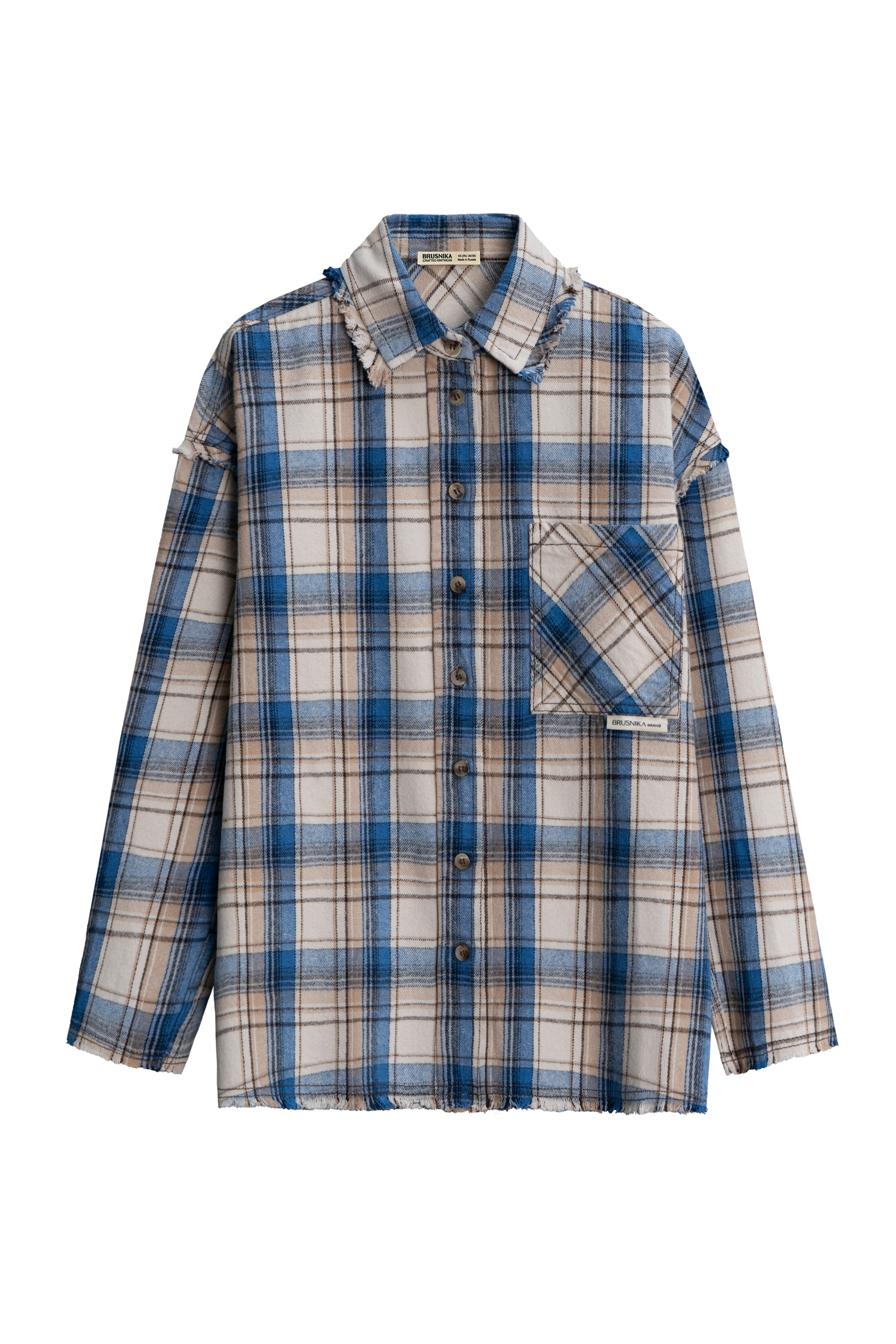 Рубашка в клетку из 100% хлопка