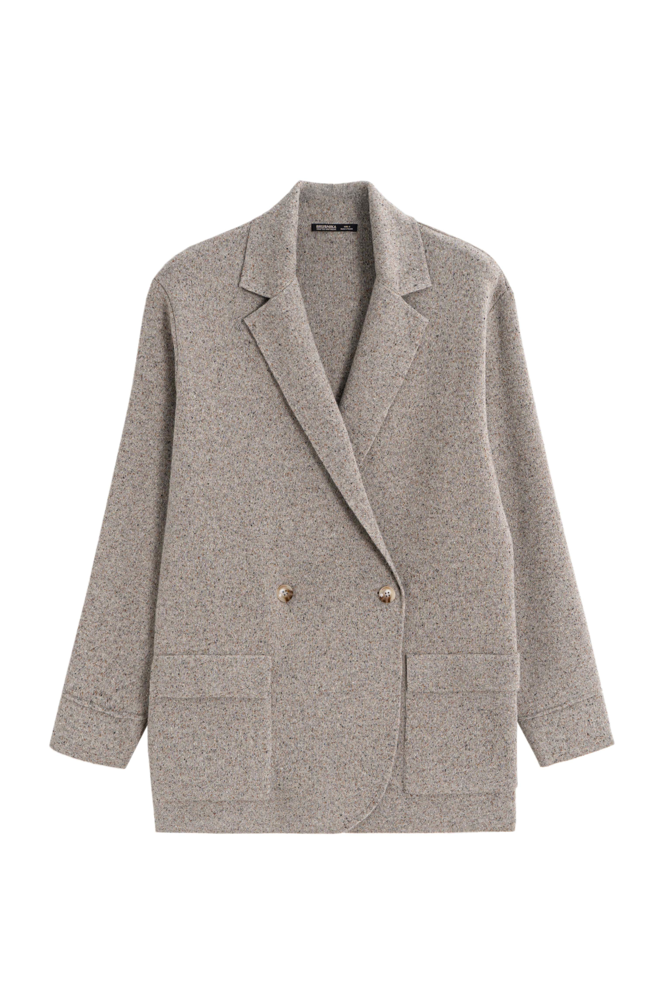 Трикотажный двубортный жакет