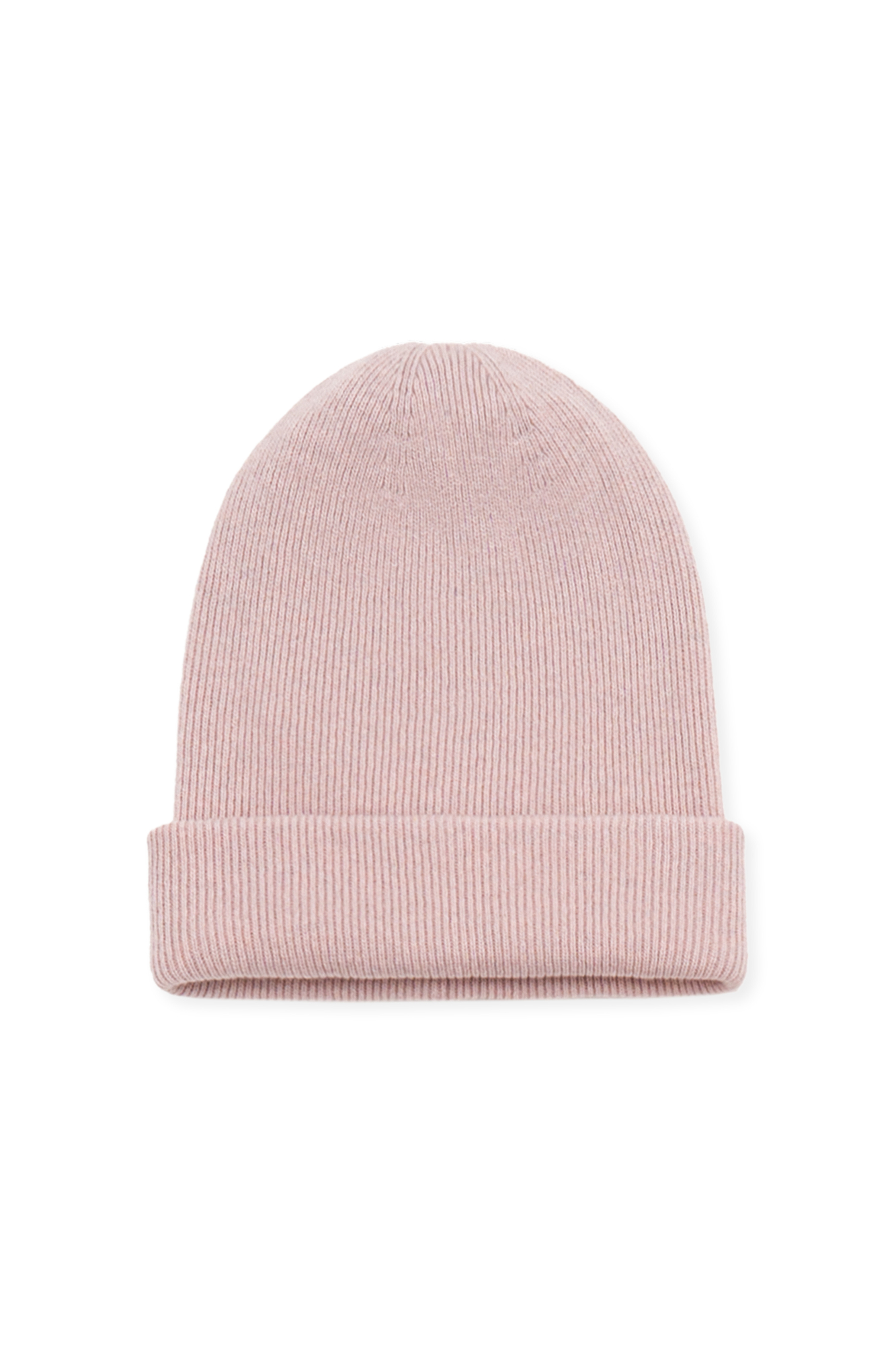 Трикотажная шапка из кашемира и шерсти. Модель с подворотом.