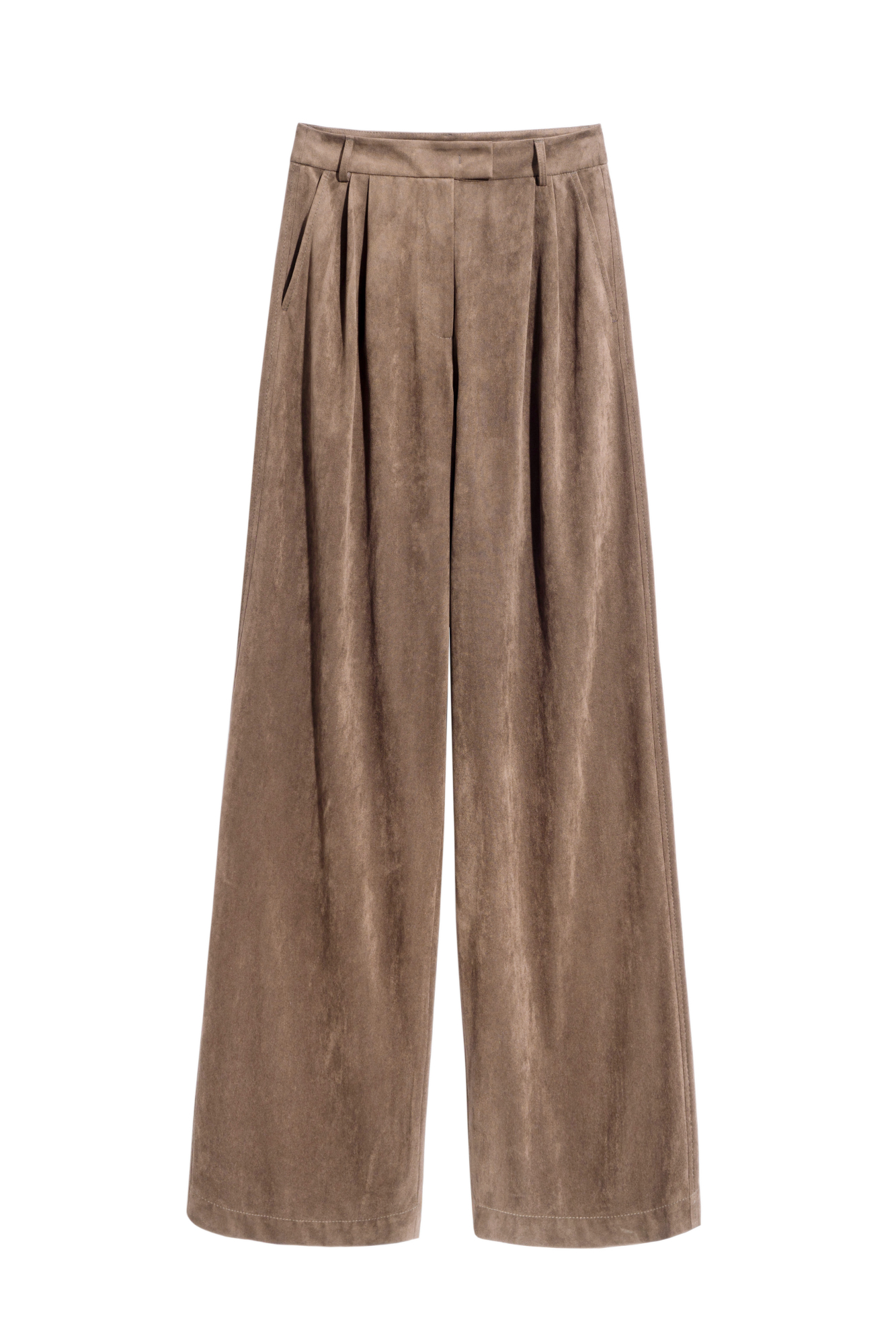 Брюки с отделкой под замшу