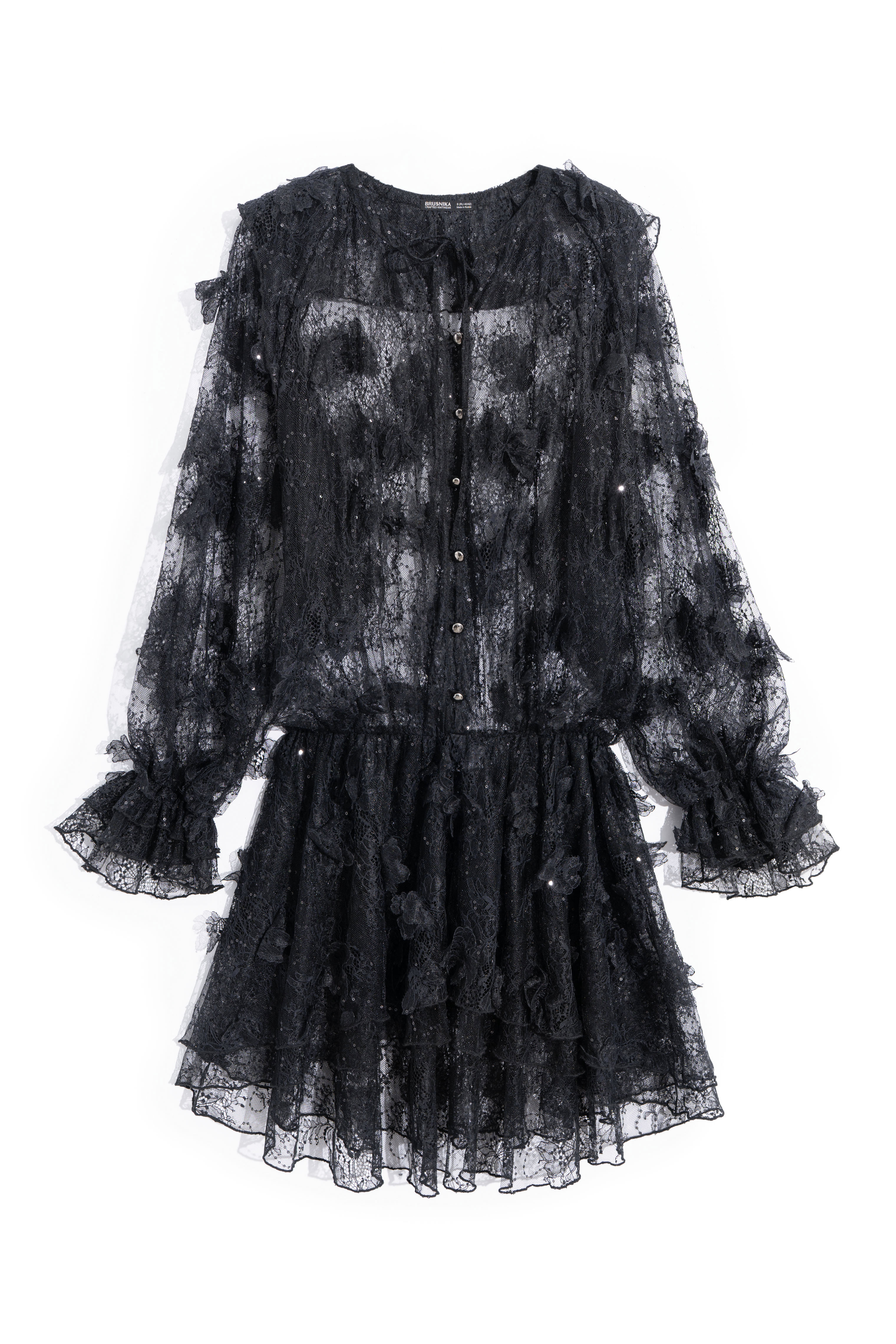 Кружевное мини-платье