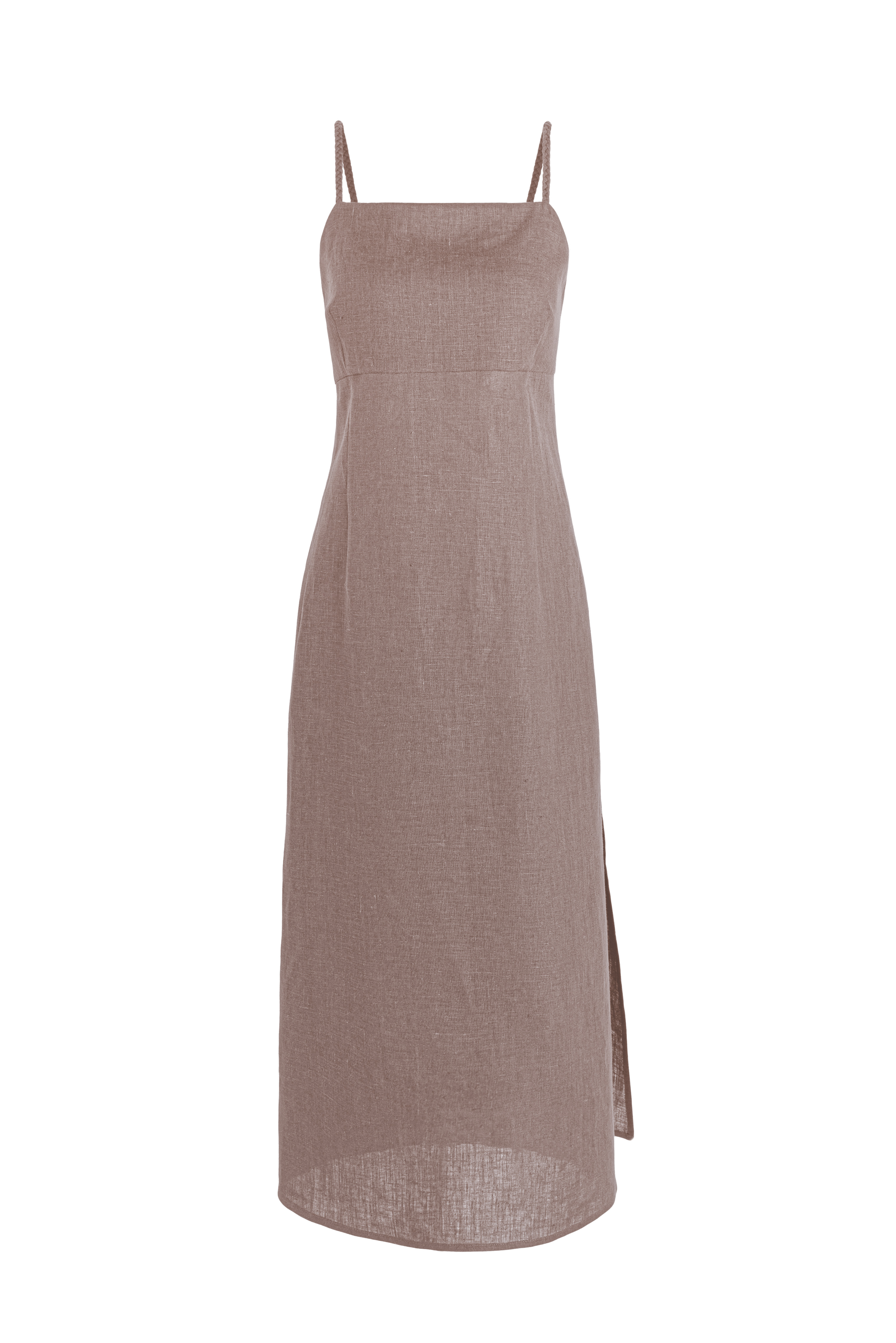 Сарафан с разрезом из 100% льна