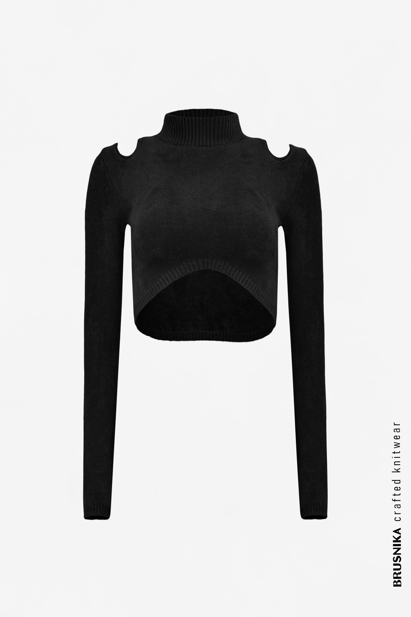 Топ из вискозы с асимметричными разрезами на плечах