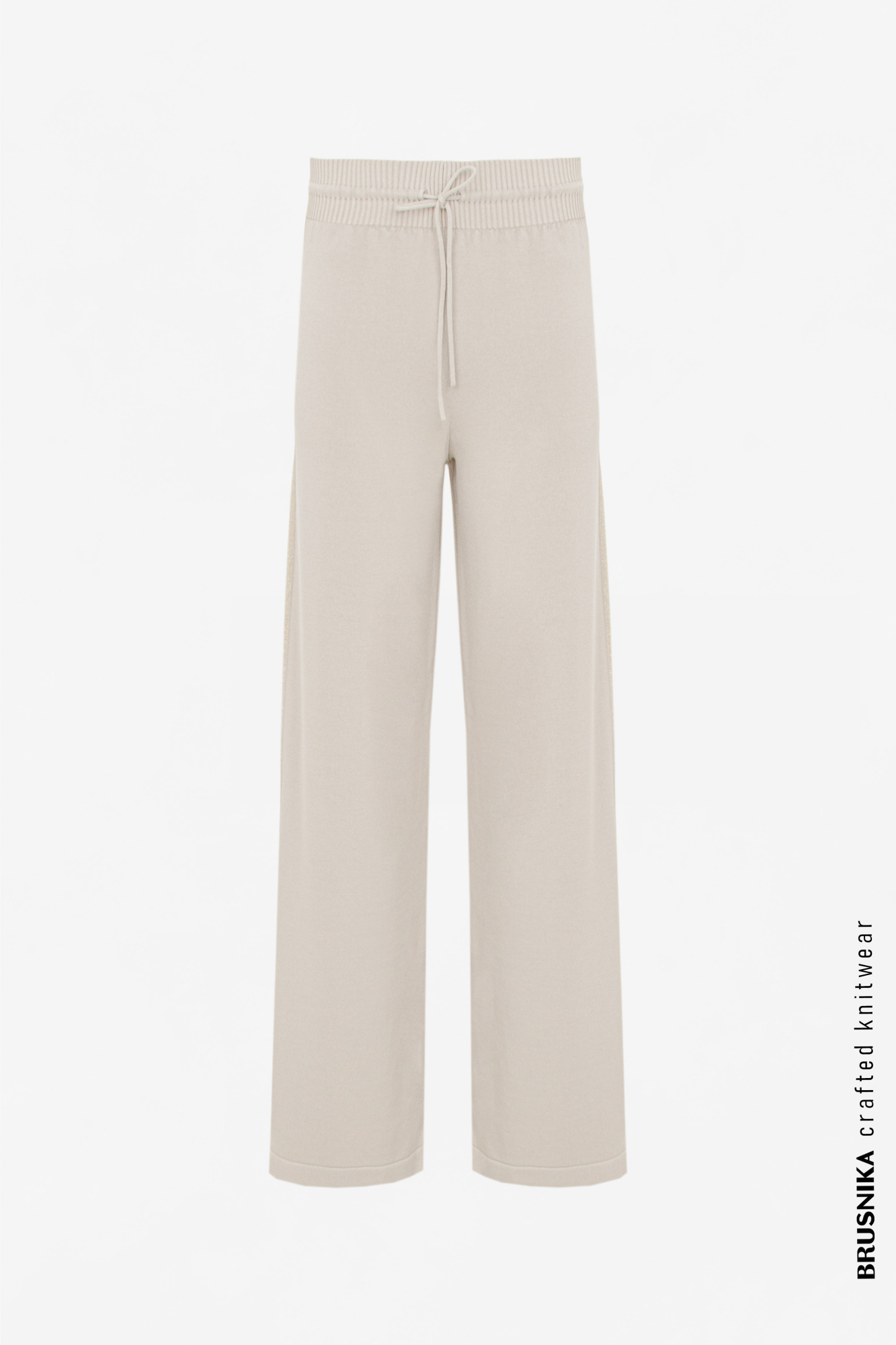 Брюки широкие из вискозы с лампасами и разрезами