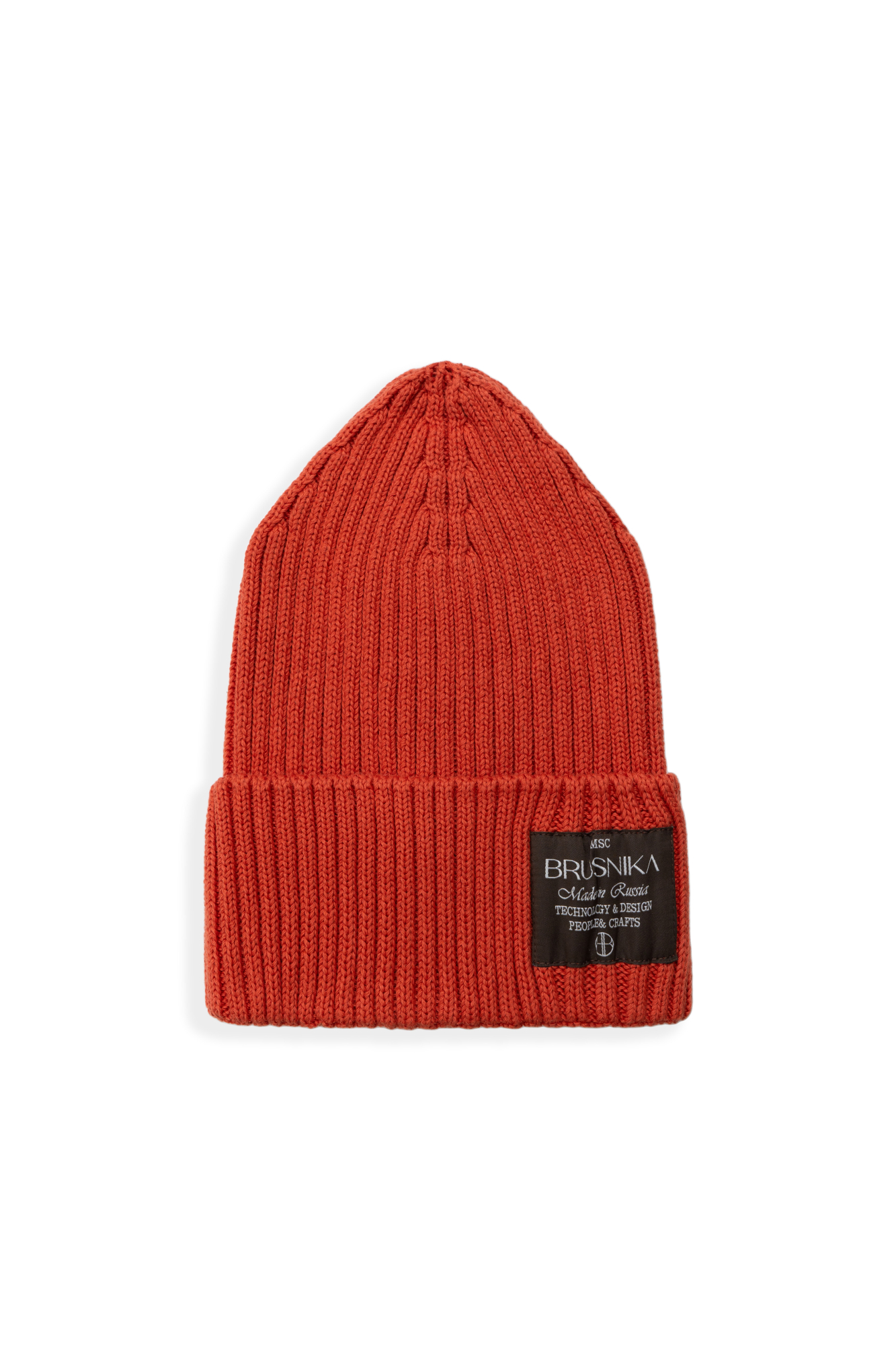 Трикотажная шапка из 100% хлопка. Модель с высоким отворотом.