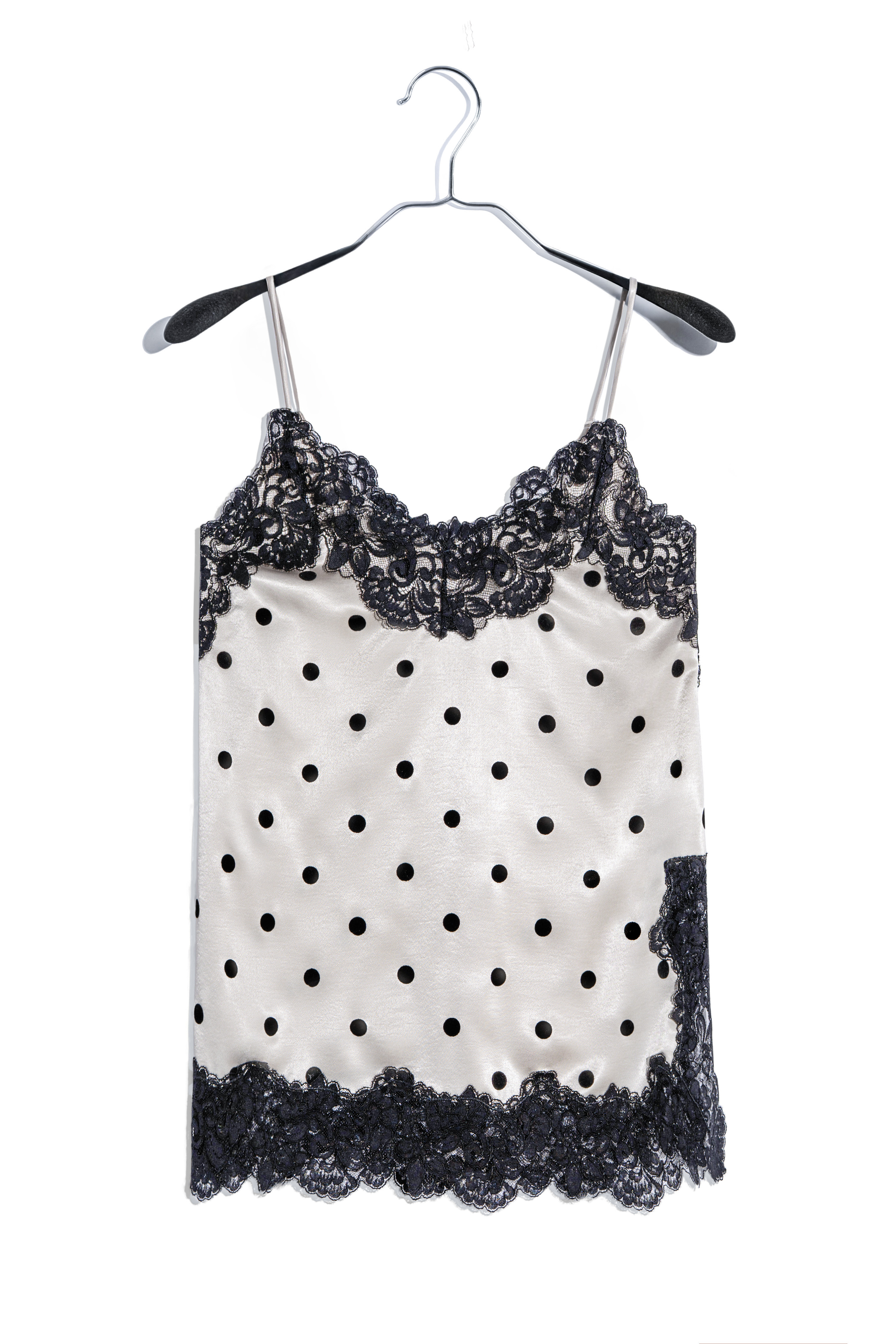 Атласный топ в горох