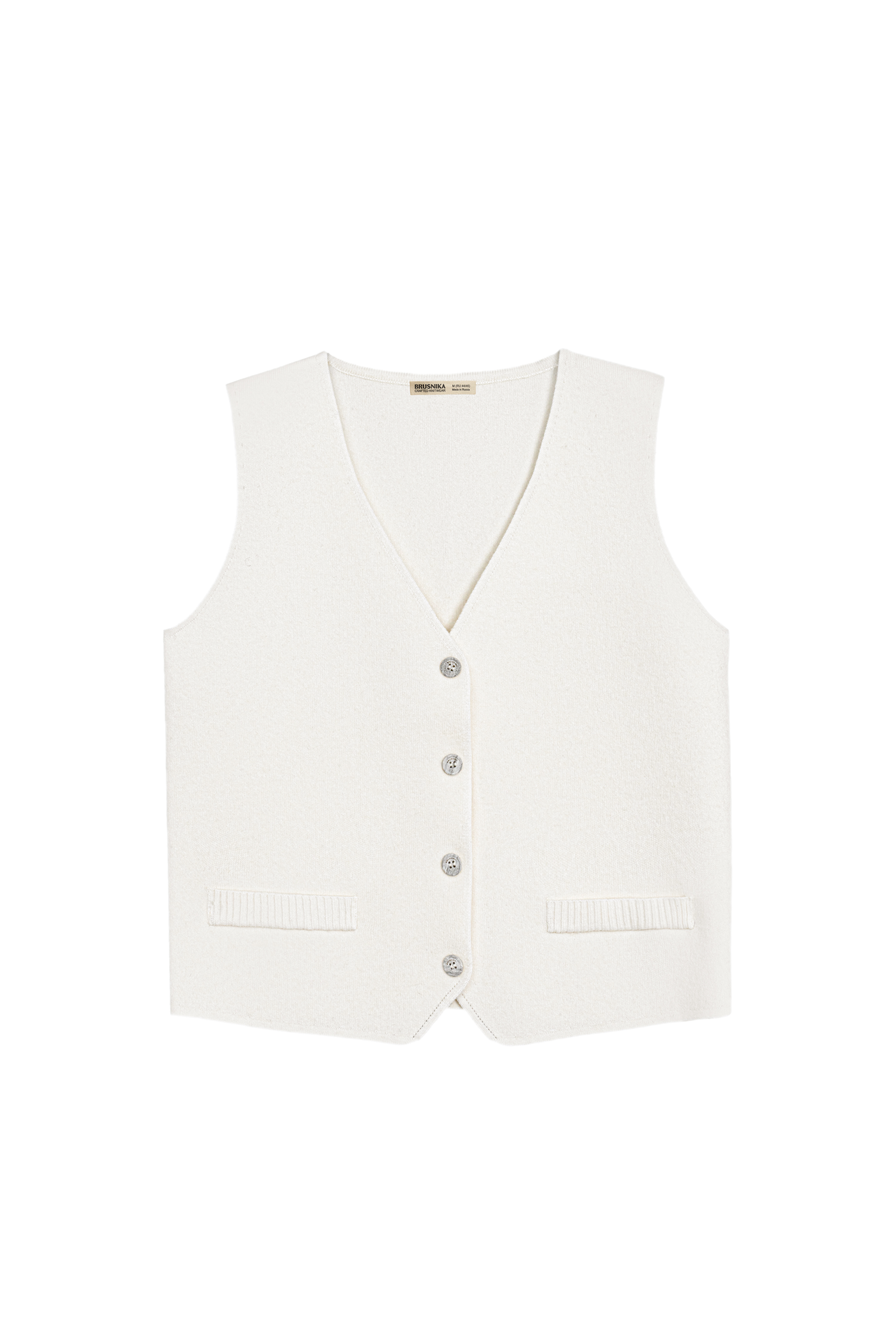 Трикотажный жилет из шерсти с кашемиром