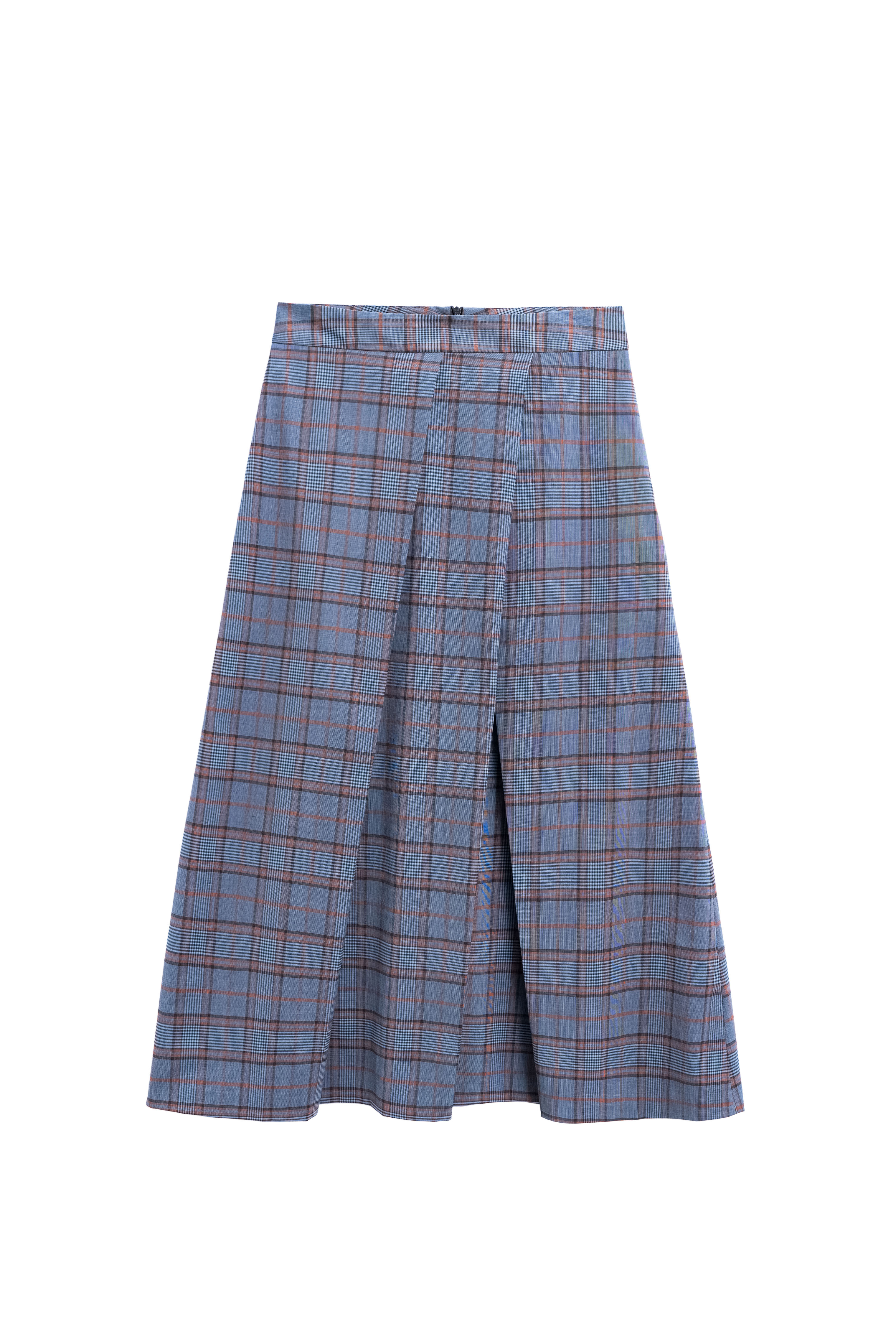 Юбка миди из шерсти в клетку