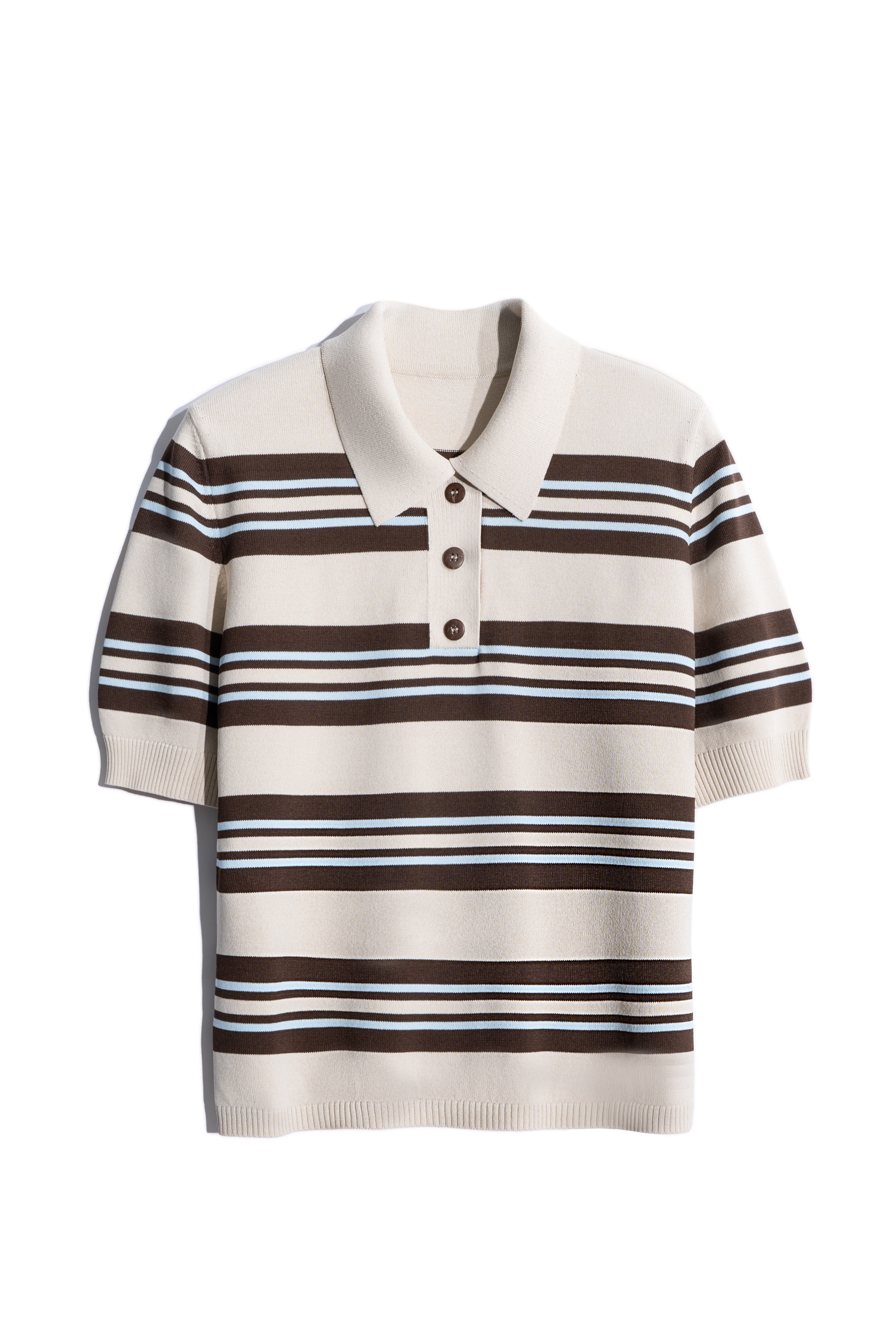 Поло в полоску из вискозы