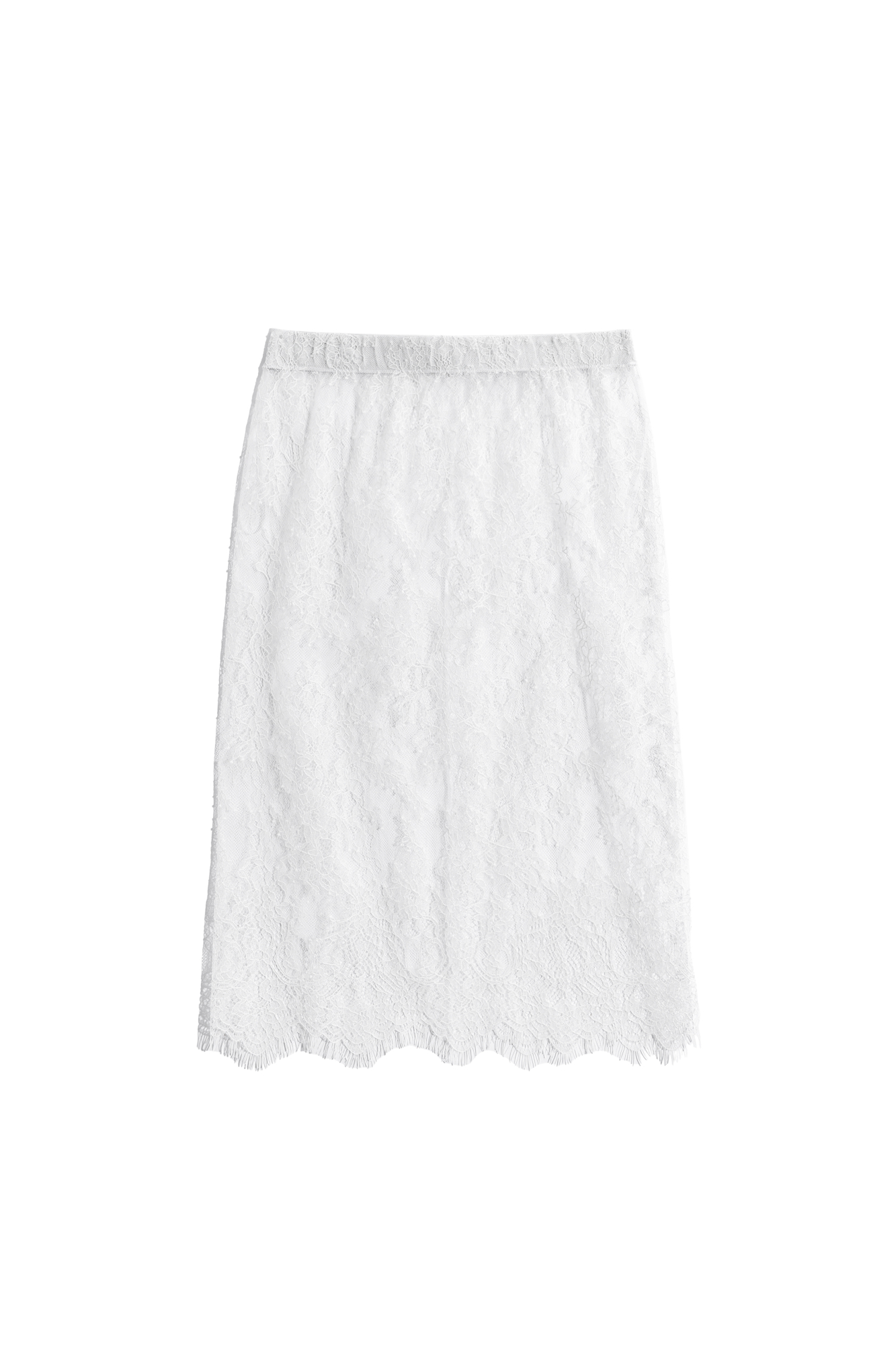 Юбка длины мини из тонкого кружева. Модель с застежкой на скрытую молнию. Изделие выполнено без подкладки.
