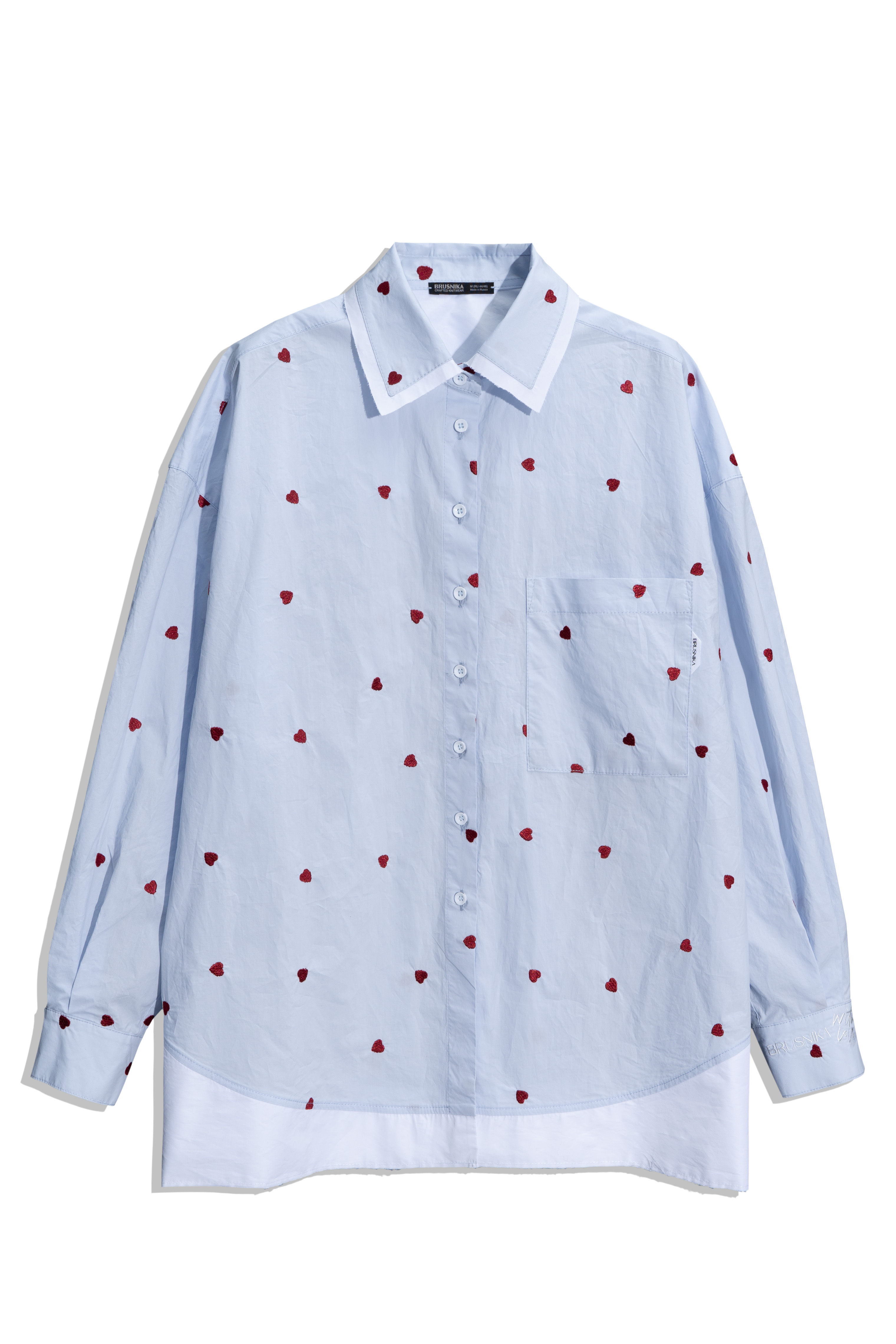 Рубашка из 100% хлопка с принтом в виде сердечек