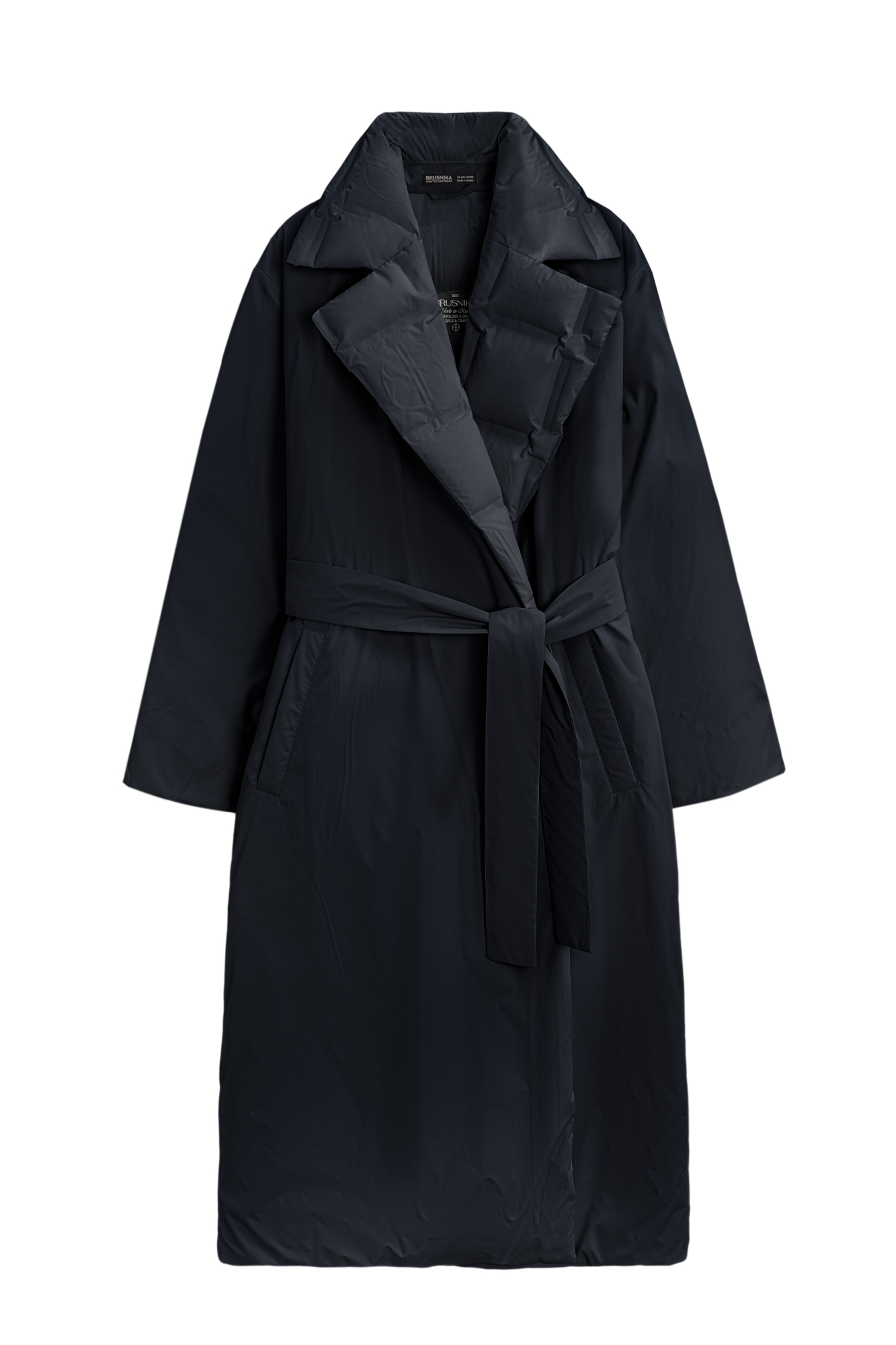 Двустороннее пальто с брендированным тиснением