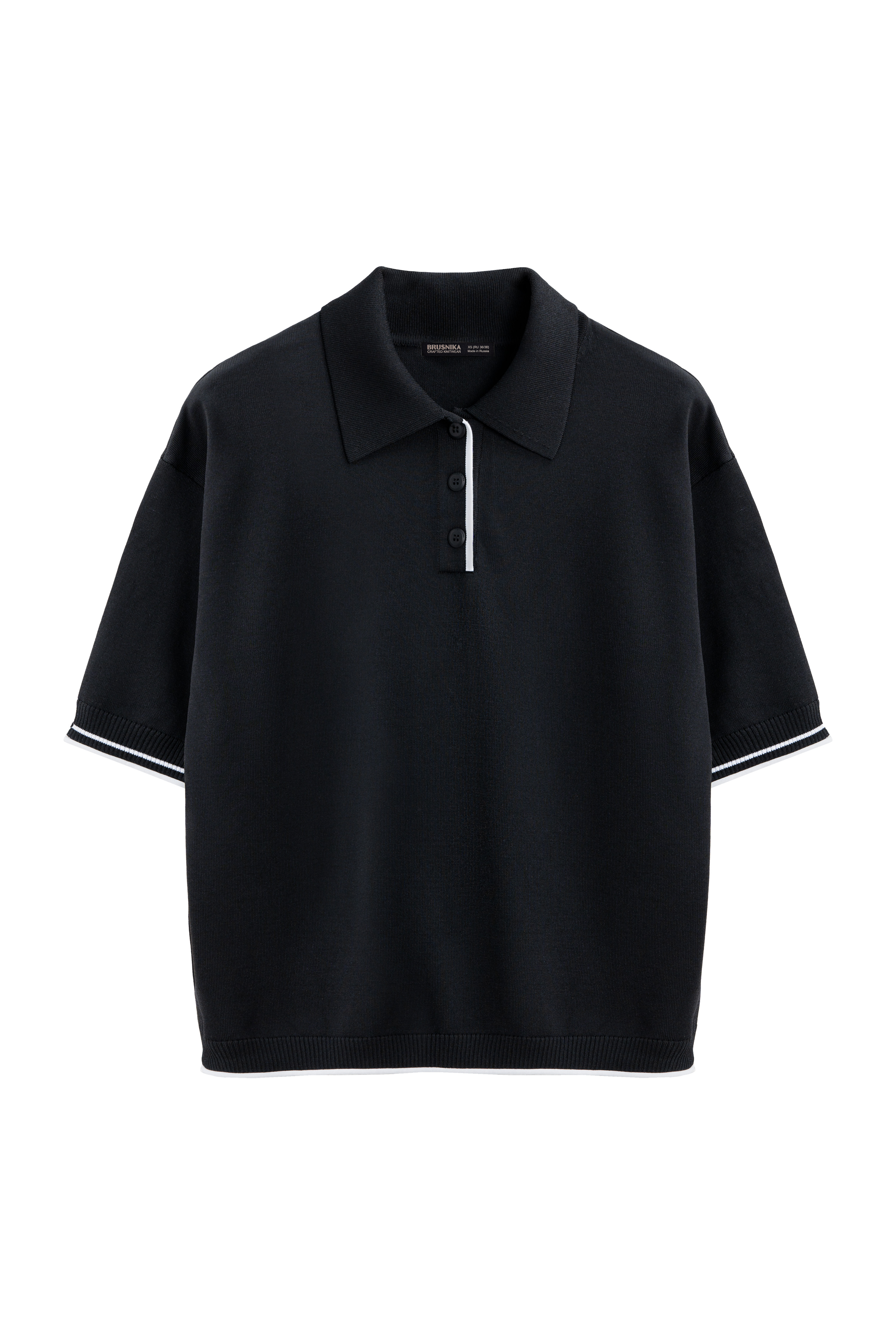 Трикотажная футболка поло из вискозы