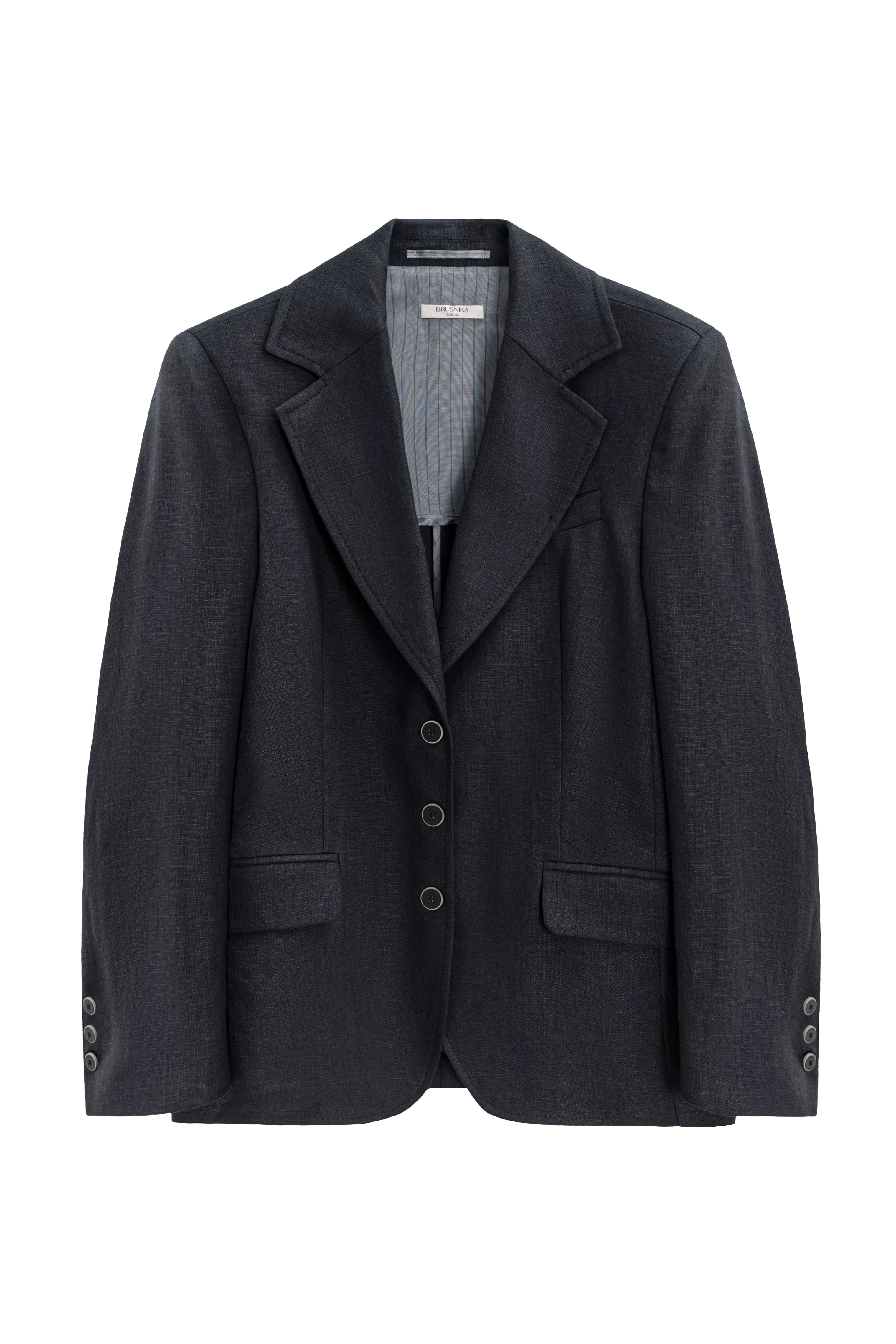 Однобортный жакет из 100% льна