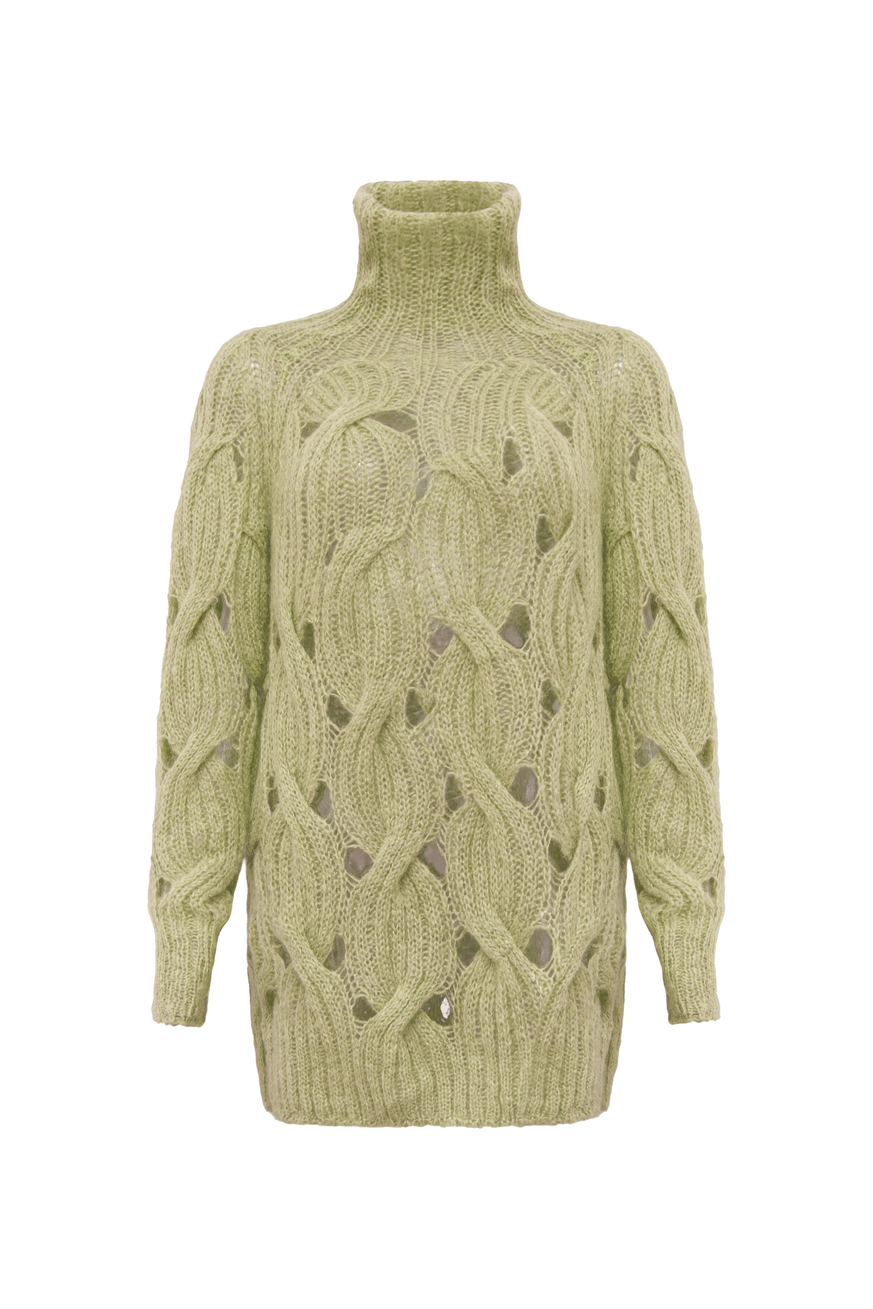 Объемный джемпер из мохера