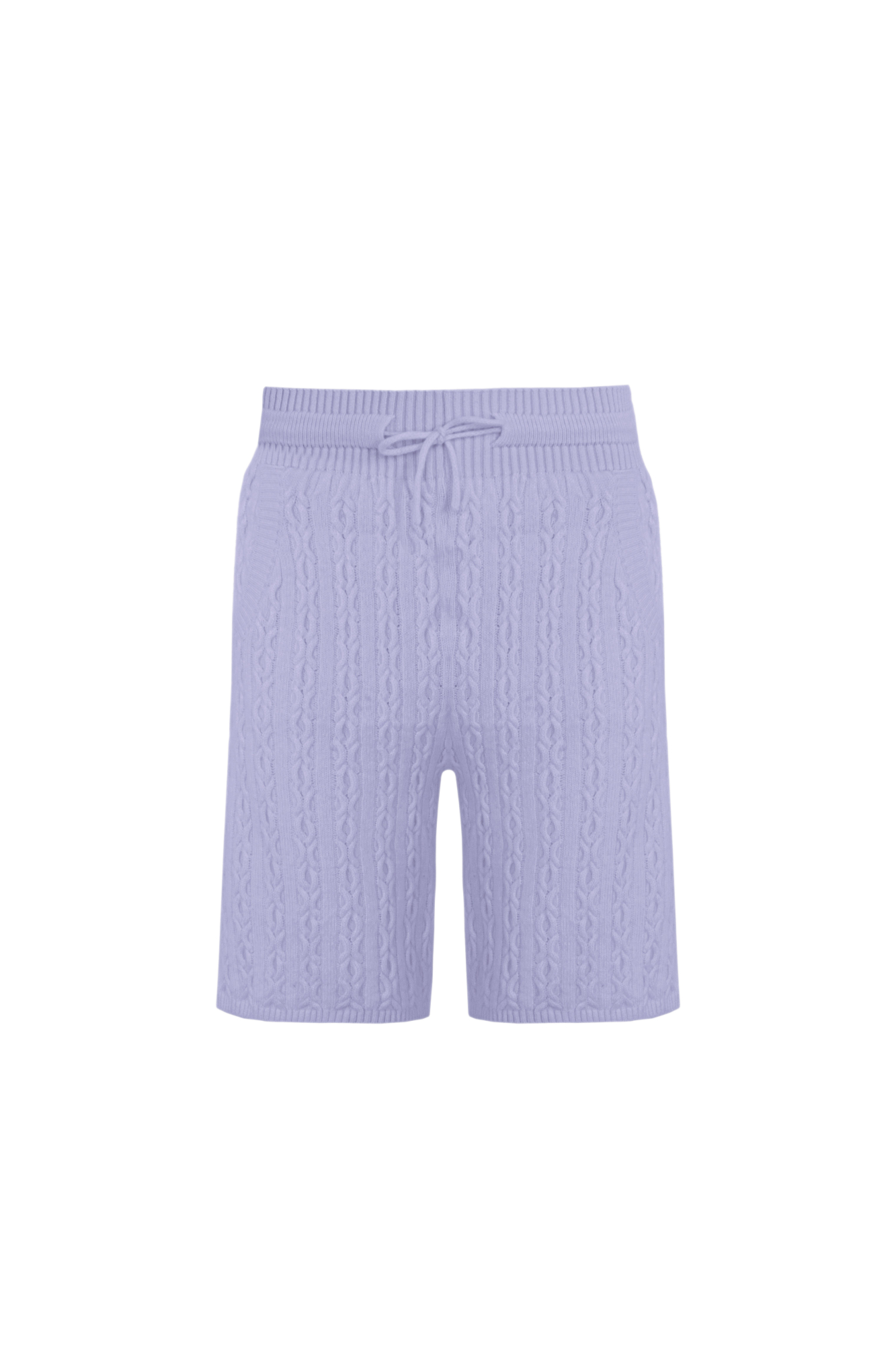 Свободные трикотажные шорты из кашемира и шерсти. Модель с широким эластичным поясом на кулискке и боковыми карманами.