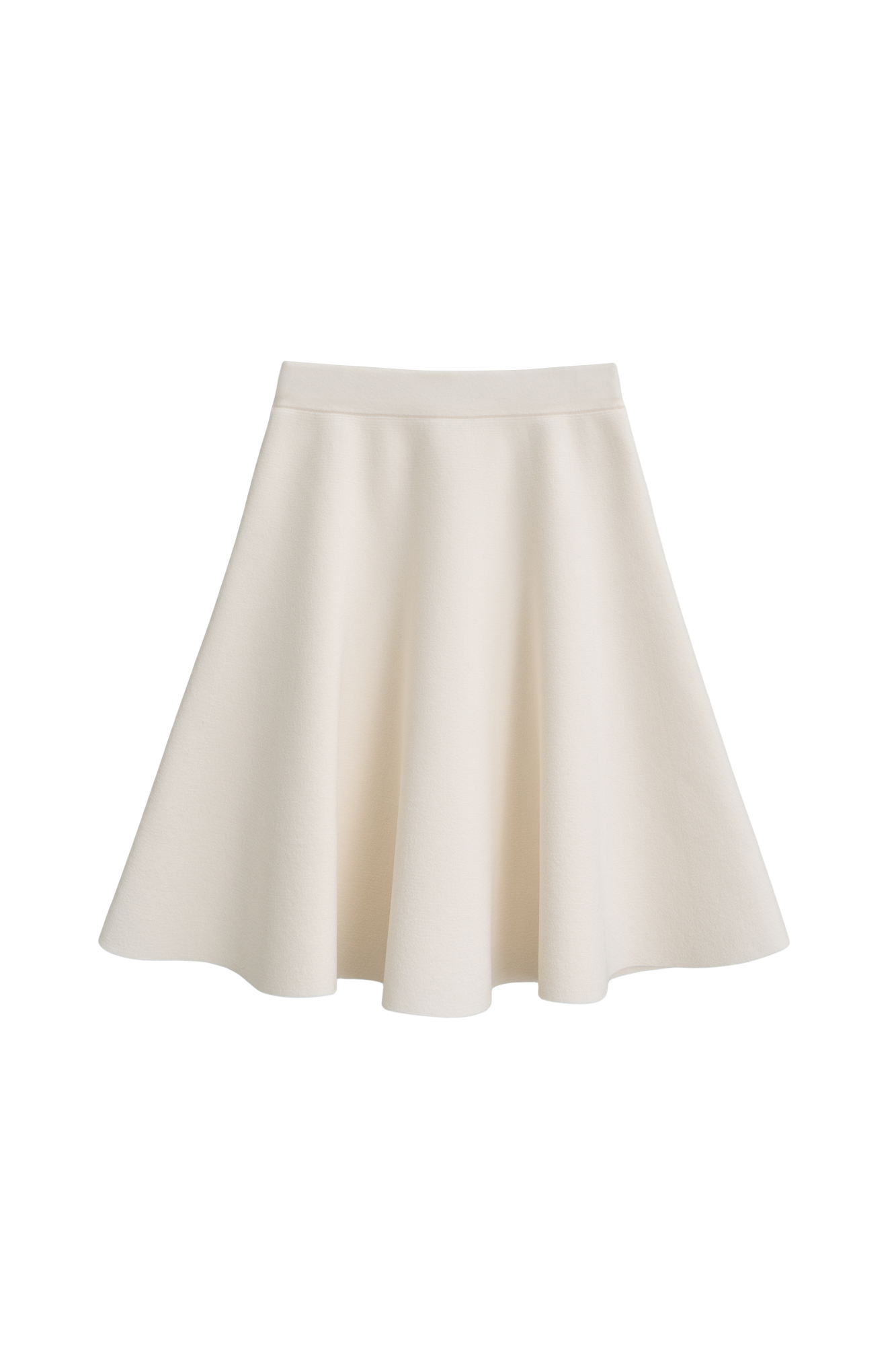 Трикотажная юбка длины мини из вискозы. Модель А-силуэта с эластичным поясом на резинке.