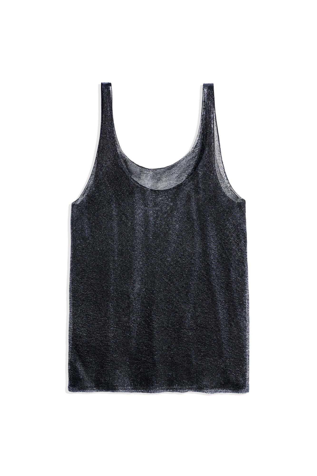 Цельновязаная майка с люрексом