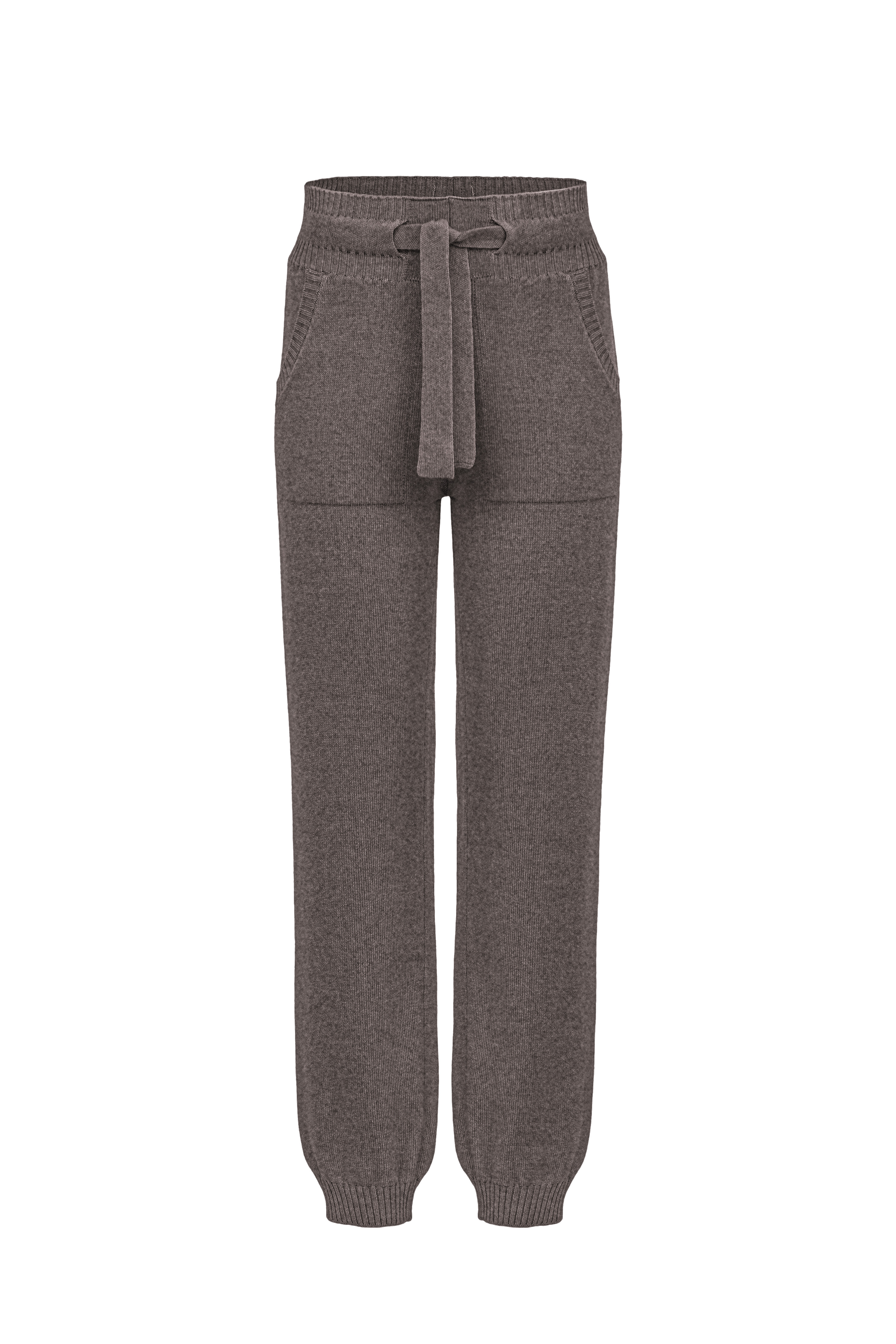 Трикотажные брюки-джоггеры из кашемира и шерсти
