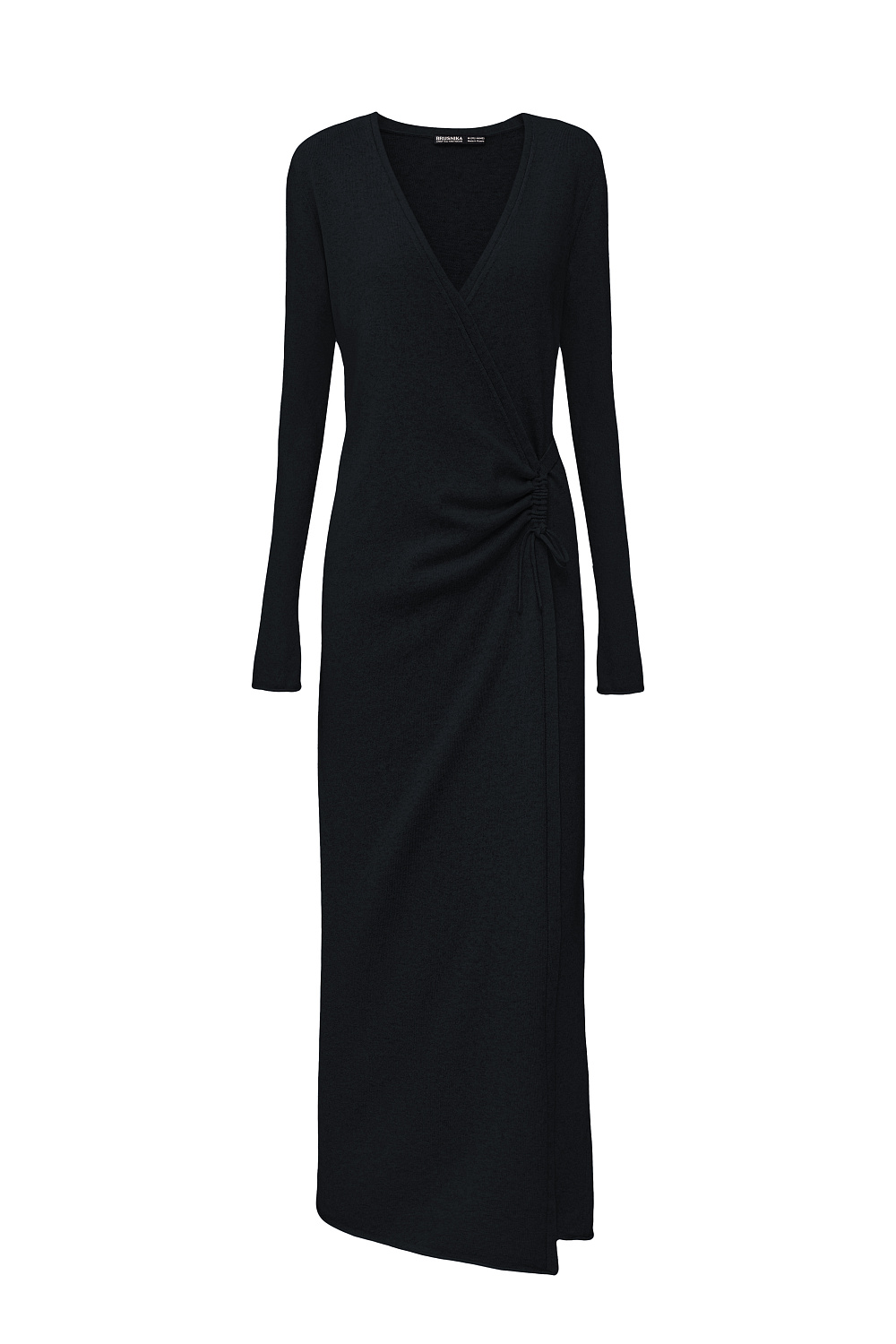 Платье на запах из шерсти и кашемира