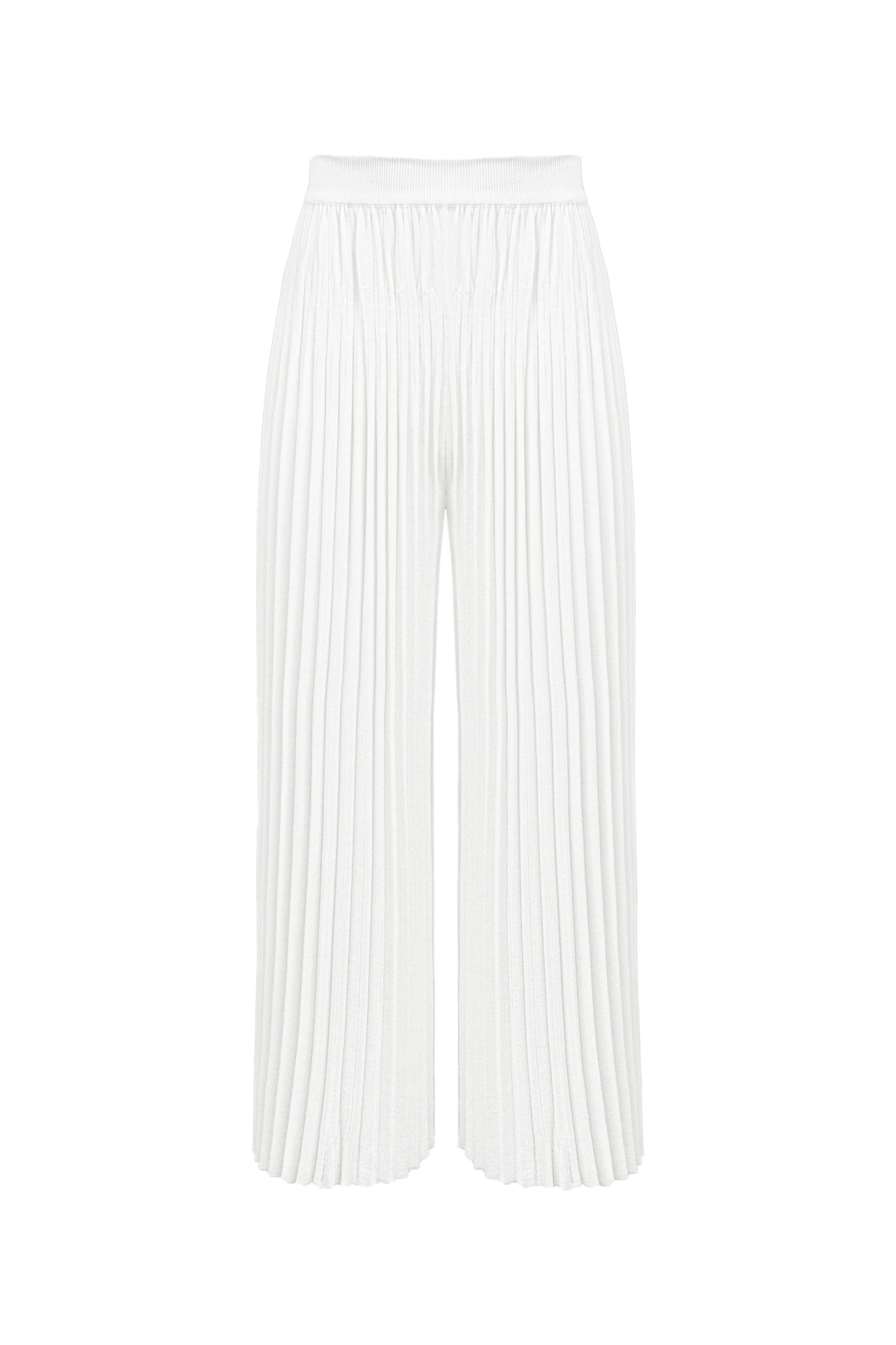 Широкие плиссированные брюки из вискозы. Широкий пояс на резинке.