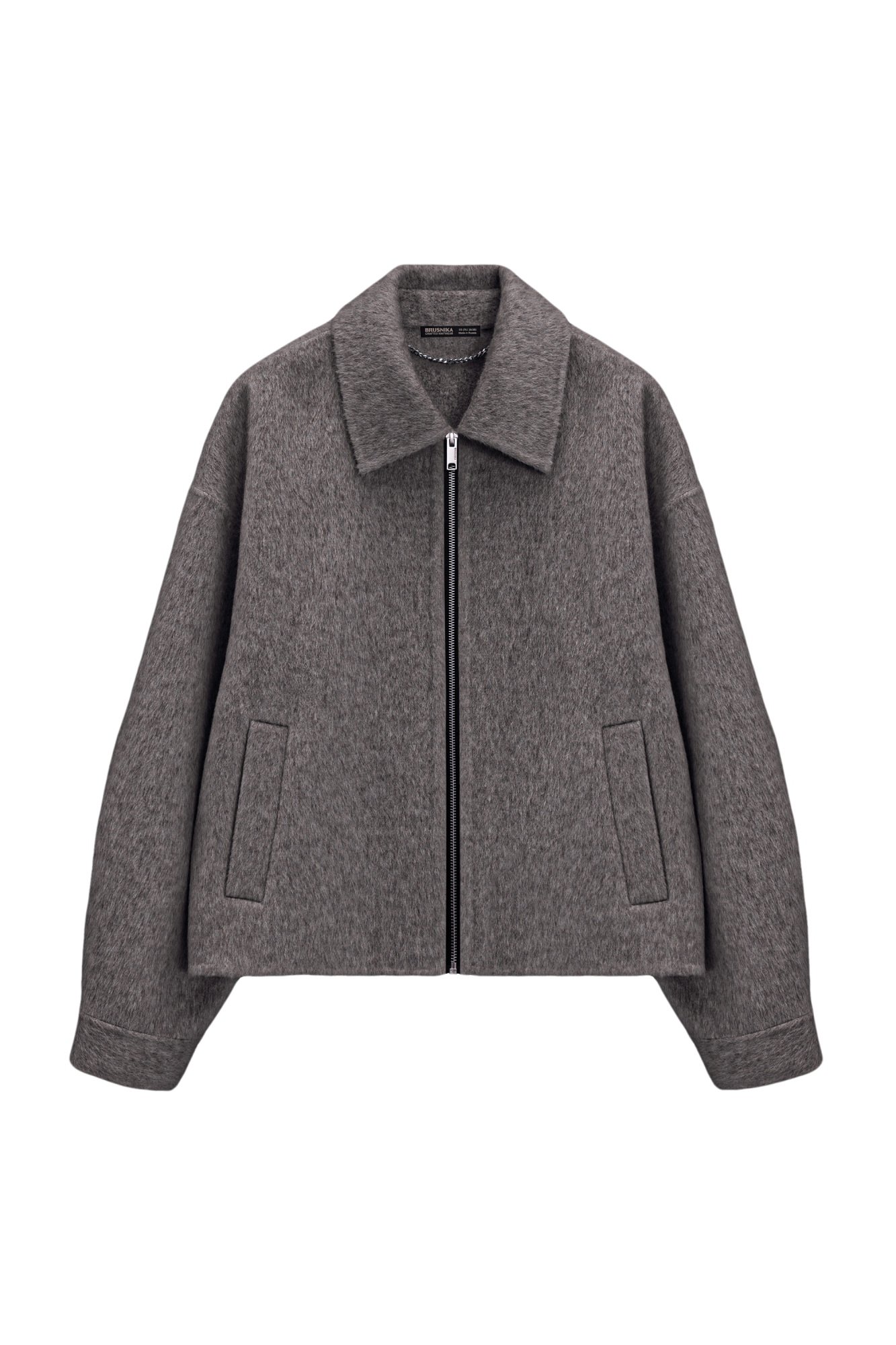Жакет на молнии из 100% шерсти