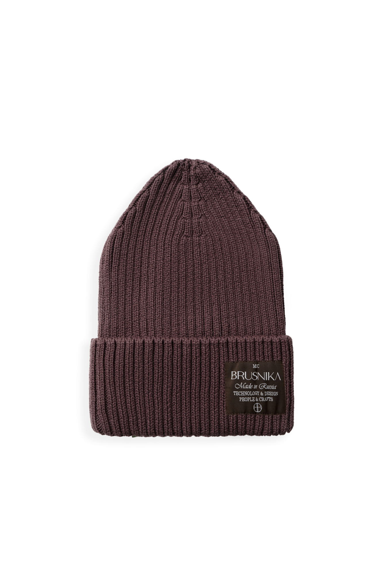 Трикотажная шапка из 100% хлопка. Модель с высоким отворотом.