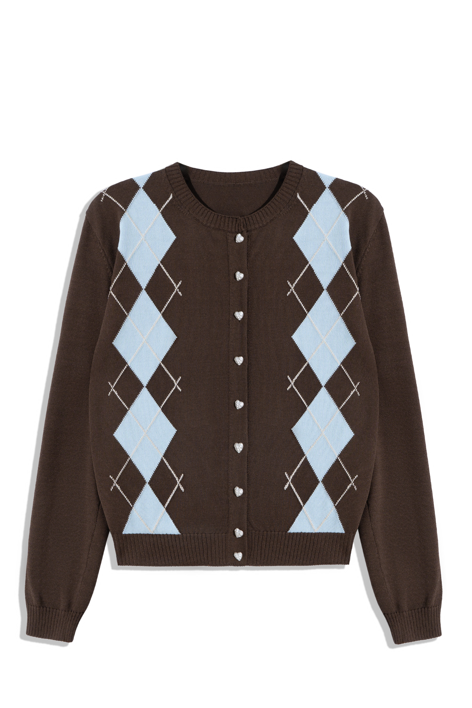 Кардиган с узором аргайл