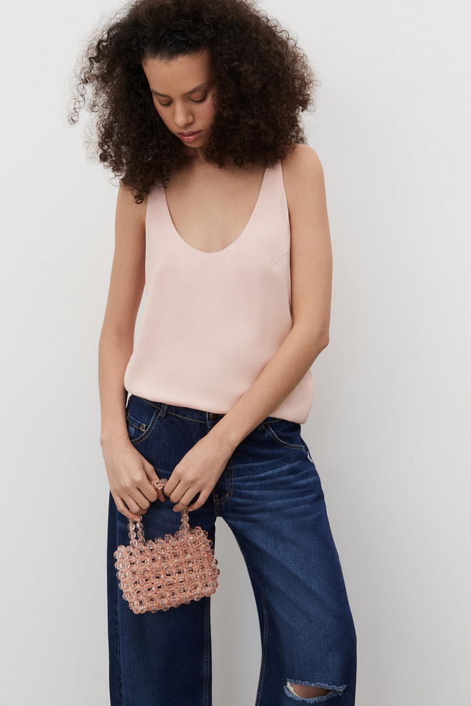 Майка из атласной вискозы