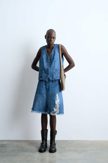 Джинсовый жилет