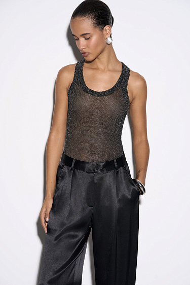 Трикотажный топ с люрексом
