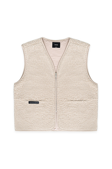 Oversize жилет из экомеха