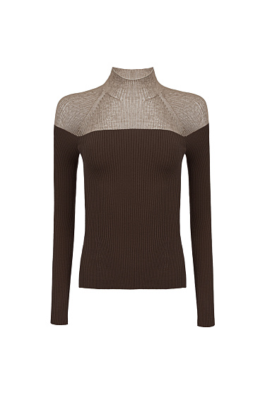 Цельновязаная водолазка из вискозы