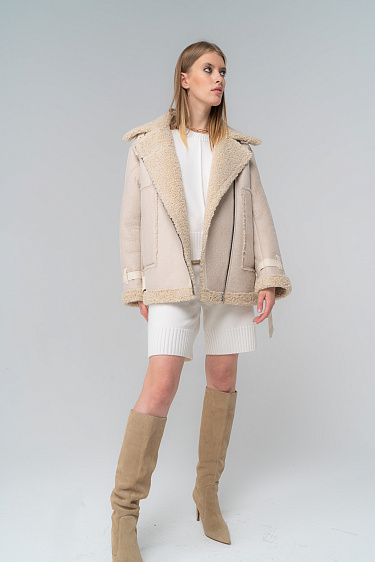 Куртка с косой застежкой на молнию