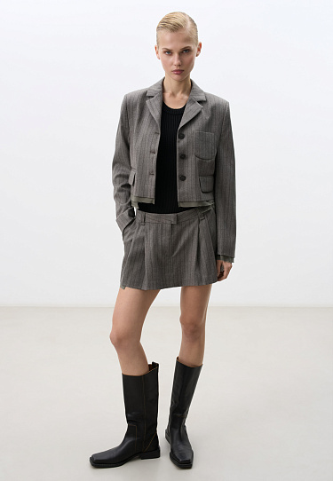 Юбка мини в полоску